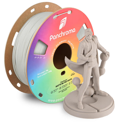 Polymaker Panchroma Matte PLA Filament, Muted White 1.75mm 1kg 3D Printing Filament, Formerly Polyterra Matte, Fit Most FDM 3D Printers, 1kg Spool (2.2lbs)