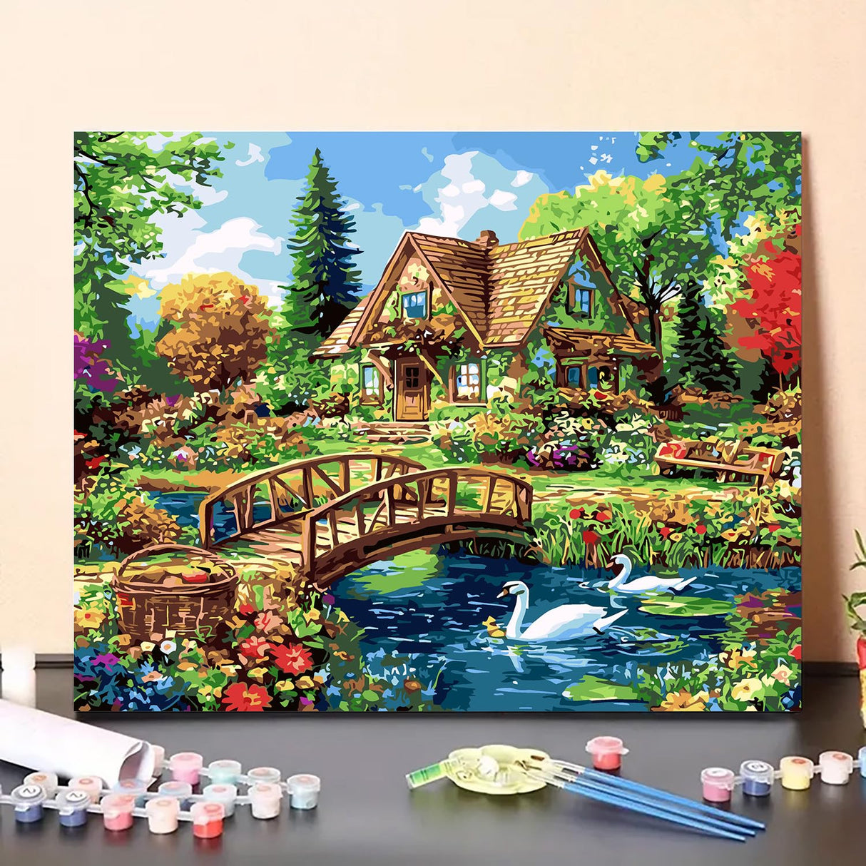 BYGFHLYW Easy Paint by Numbers Kit for Adults Beginner, Landscape Adult Paint by Number Kits on Canvas, DIY Painting with Numbers for Adults, Acrylic Oil by Number Kits for Home Wall Decor 16x20 in BYGFHLYW