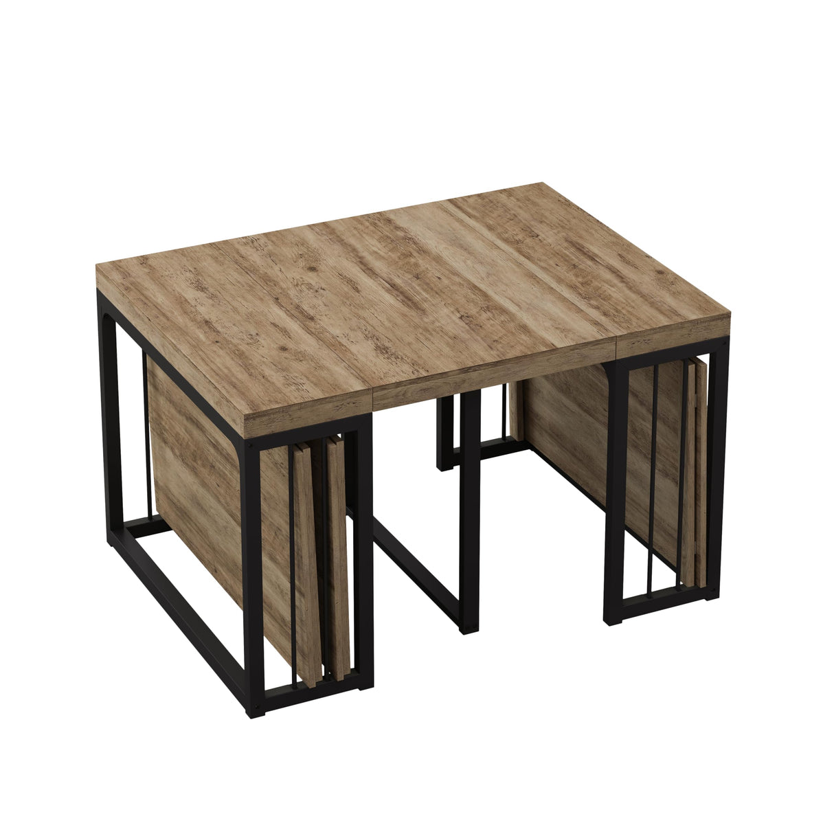 NTYUNRR 23.6" - 118" Extendable Dining Room Table, Modern Extra Long Folding Dining Tables for 2-10 People, Outdoor Patio Furniture Set, Adjustable Kitchen Dinner Table, Ancient Wood NTYUNRR