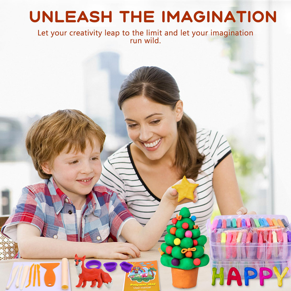 IGaiety Polymer Clay 110 Colors Oven Bake Clay Kit DIY Baking Clay Modeling Craft with Sculpting Tools and Accessories 245 Pcs Non-Toxic Ideal Gift for Beginner Adults Kids Jewelry Making IGaiety