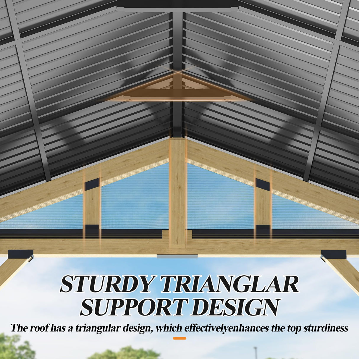 COVERONICS 13’x15’ Outdoor Wood Gazebo - Hardtop Patio Gazebo with Galvanized Steel Roof, Cedar Wooden Gazebo with Privacy Curtains and Netting for Garden, Porch, Patio and Deck COVERONICS