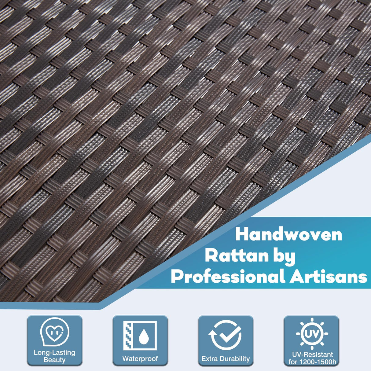 Yalissey Outdoor Lounge Chairs, Pool Lounge Chairs Set of 2, Outdoor Chaise Lounge with Adjustable Backrest & Cup Holder,Khaki Yalissey