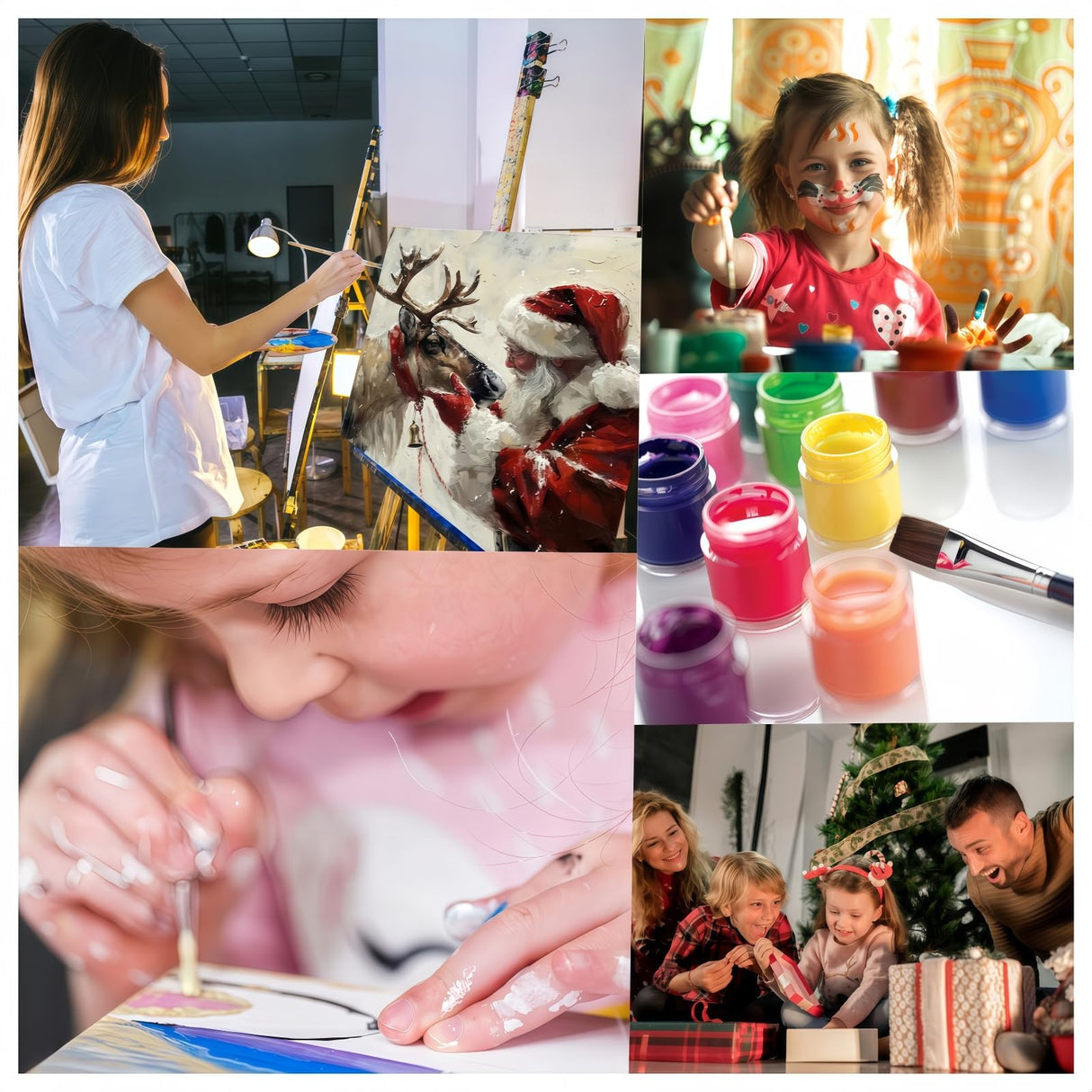 Paint by Numbers Kit for Adults Beginner, Christmas Gnome Easy Paint by Number Kits on Canvas Without Framed,DIY Acrylic Oil Painting Adults Paint by Numbers Kits for Home Wall Decor 16x16 Inch. JYXSJYYD