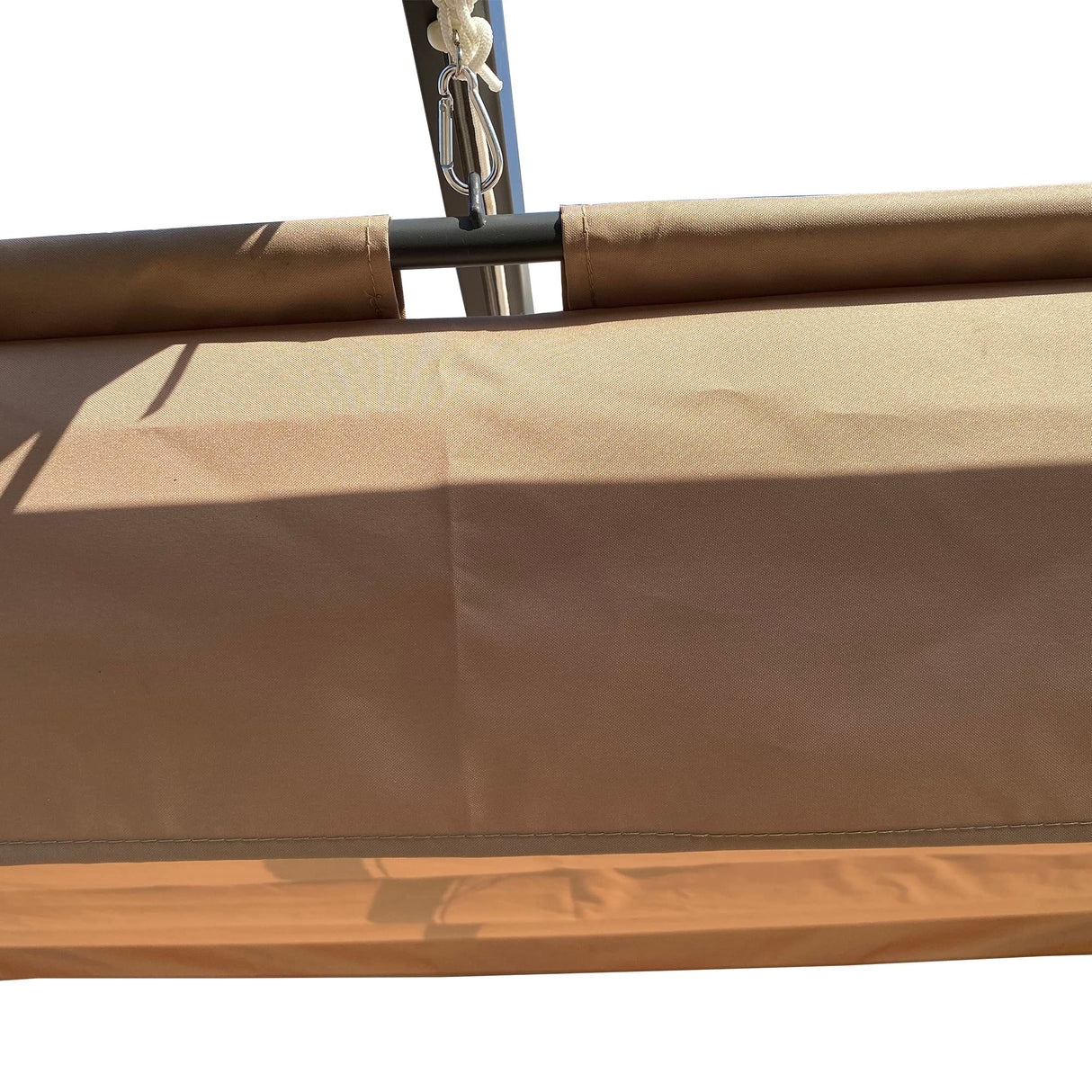 10x10 FT Retractable Pergola Replacement Canopy Waterproof, Durable and Sun-Protection Pergola Shade Cover (Khaki) ANTSKU