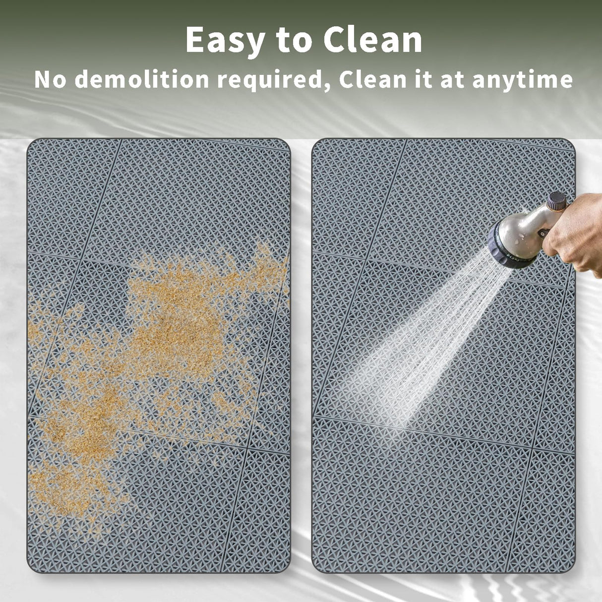 Fast-drying Outdoor Decking for Garden, Kennel, Storage Shed, Basement, Garage, Patio, Balcony,Bathroom, 10 PCS 12''x12'' Heavy-duty Interlocking Decking Tiles, Maximum Bearing Capacity up to 6613 LBs Romlits