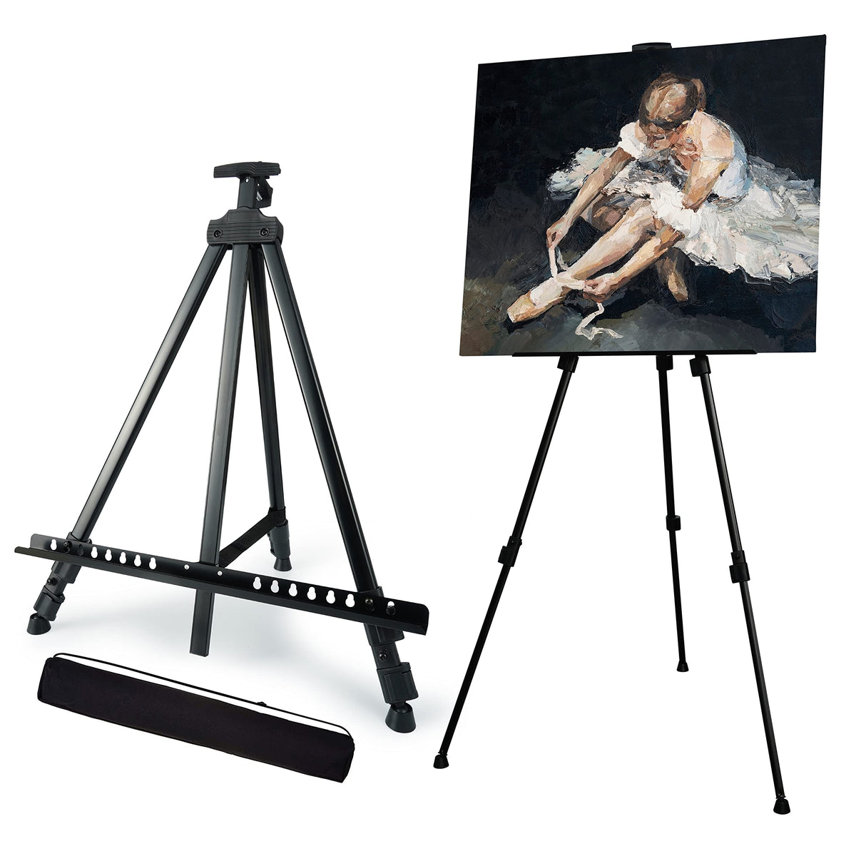 Artify 73 Inches Double Tier Easel Stand, Adjustable Height from 22-73”, 3 in 1, for Painting and Display with a Carrying Bag, 1PACK ARTIFY art supplies