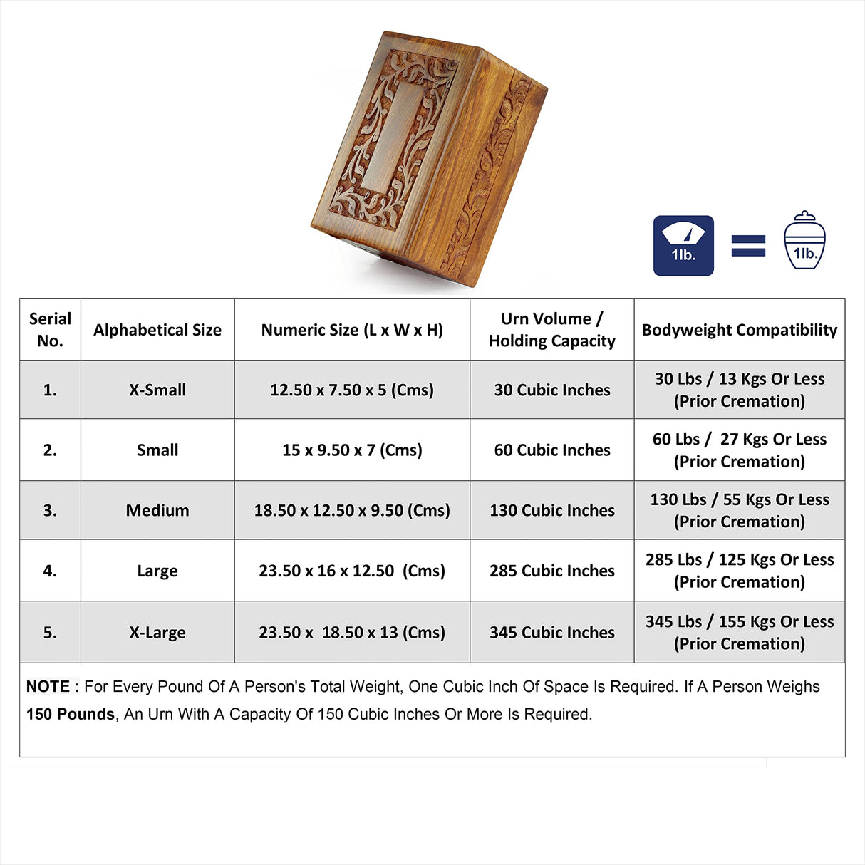 Artisans Crafted Premium Rosewood Decorative Hand Carved Wooden Urns | Carved with Precision | Memorial Wooden Urns for Loved Ones | Nagina International (X-Large) Nagina International