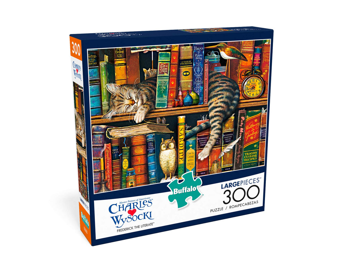 Buffalo Games - Charles Wysocki - Frederick the Literate - 300 LARGE Piece Jigsaw Puzzle Buffalo Games