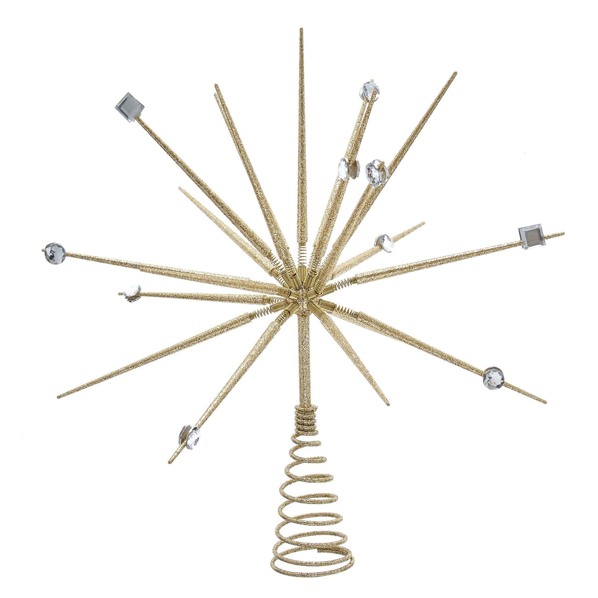Kurt S. Adler 14.8-Inch Gold Starburst Throng Treetop Tree Topper, Multi Kurt S. Adler