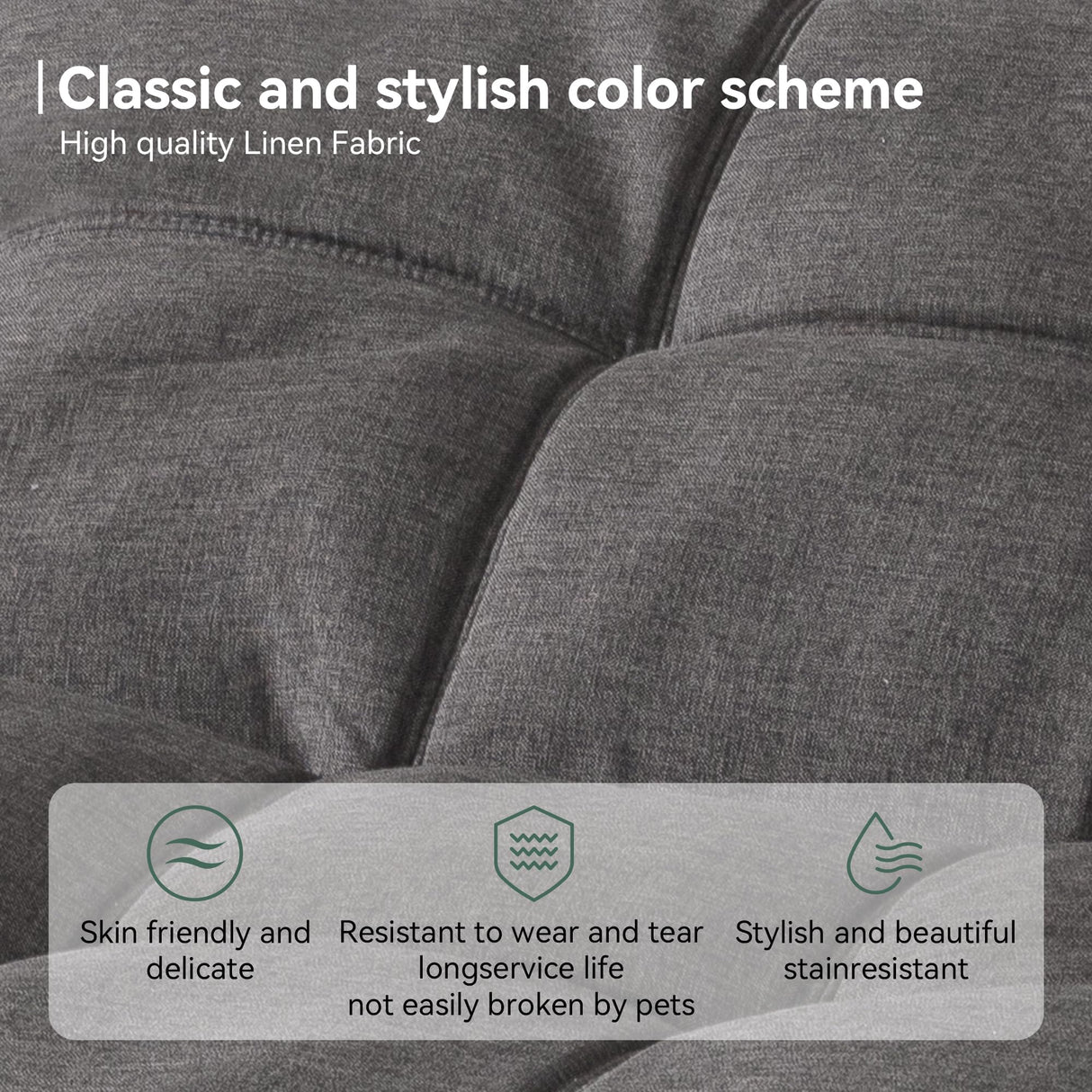 Opoiar Convertible Futon Sofa Bed,71" Memory Foam Futon Couch,Detachable Cushion,Adjustable Backrest & Armrest,Linen Modern Loveseat Sleeper Recliner for Living Room,Office,Apartment,Light Grey Opoiar