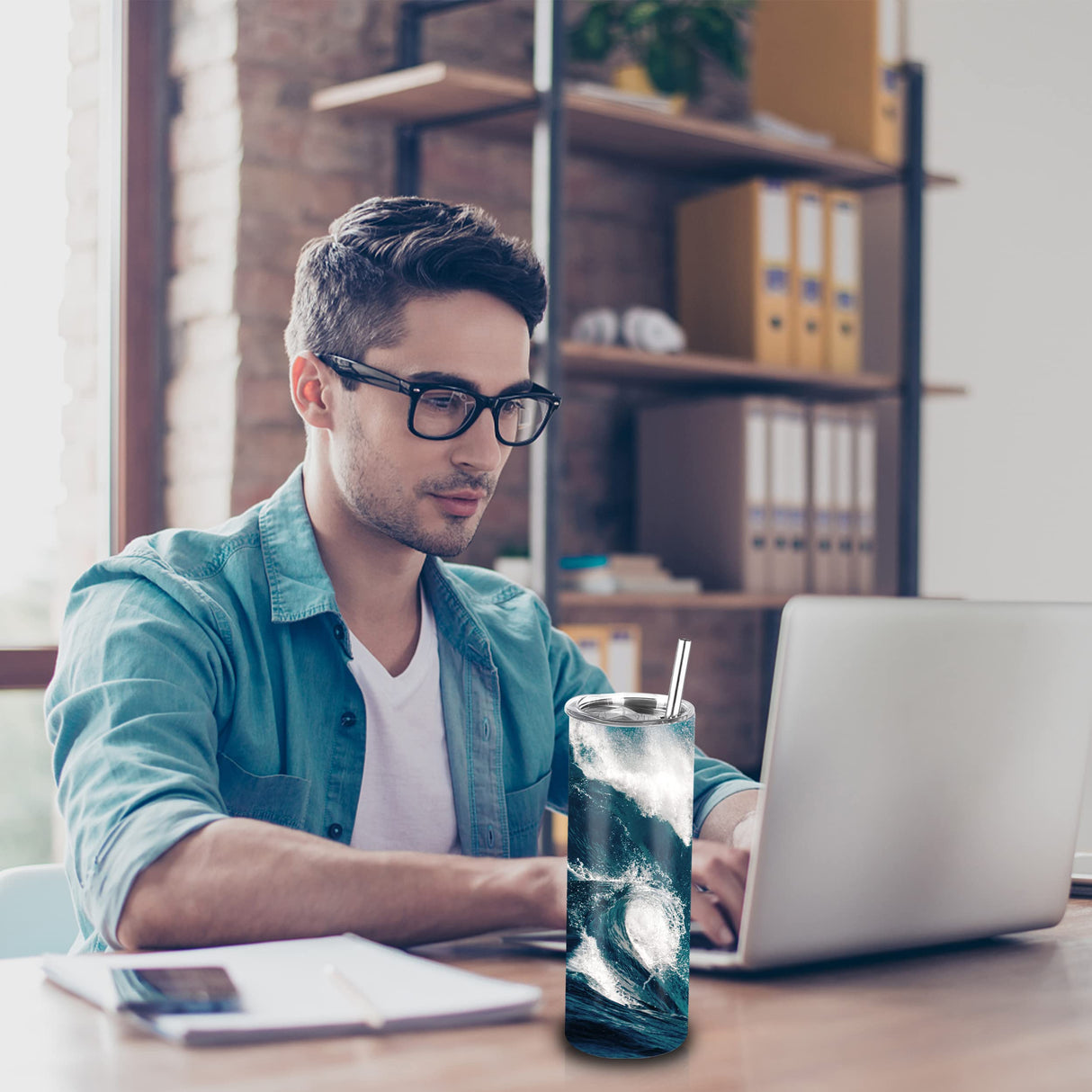 Joyclub Sublimation Tumblers 20 oz 10 Pack Sublimation Blanks Skinny Straight Tumblers Bulk Stainless Steel Insulated Sublimation Tumbler with Lid and Straw, Gift Box Joyclub