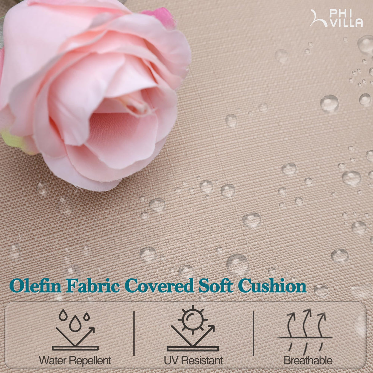 PHI VILLA 9 Pieces Outdoor Dining Set for 8, 60” Square Wrought Iron Dining Table & Heavy-Duty Steel Chairs with Cushions, Large Dining Furniture Set for Patio, Deck, Yard, Porch PHI VILLA