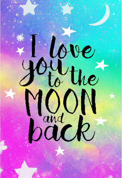 Yomiie 5D Diamond Painting Letter Art Full Drill by Number Kits, I Love You to The Moon and Back Letter Paint with Diamonds DIY Craft Arts Decorations (12x16inch)