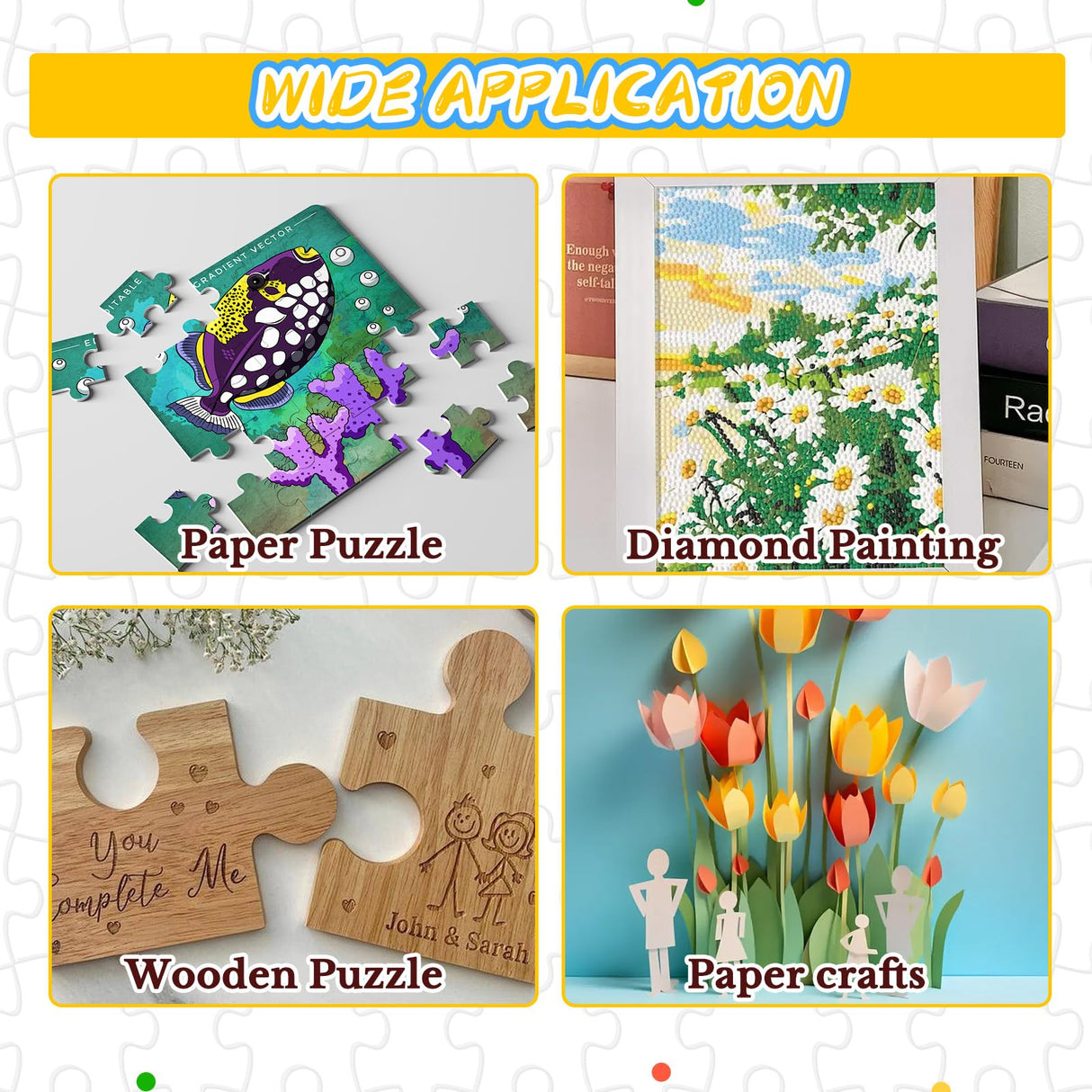 Puzzle Glue with New Sponge Head, Clear Water-Soluble Quick Dry Jigsaw Puzzle Glue, Suitable for 1000/3000/5000 Pieces of Paper and Wood Puzzle, 120ml*2 Bellisinno