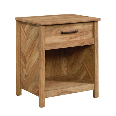 Sauder Cannery Bridge Nightstand, L: 22.13" x W: 17.56" x H: 25.71", Sindoori Mango finish