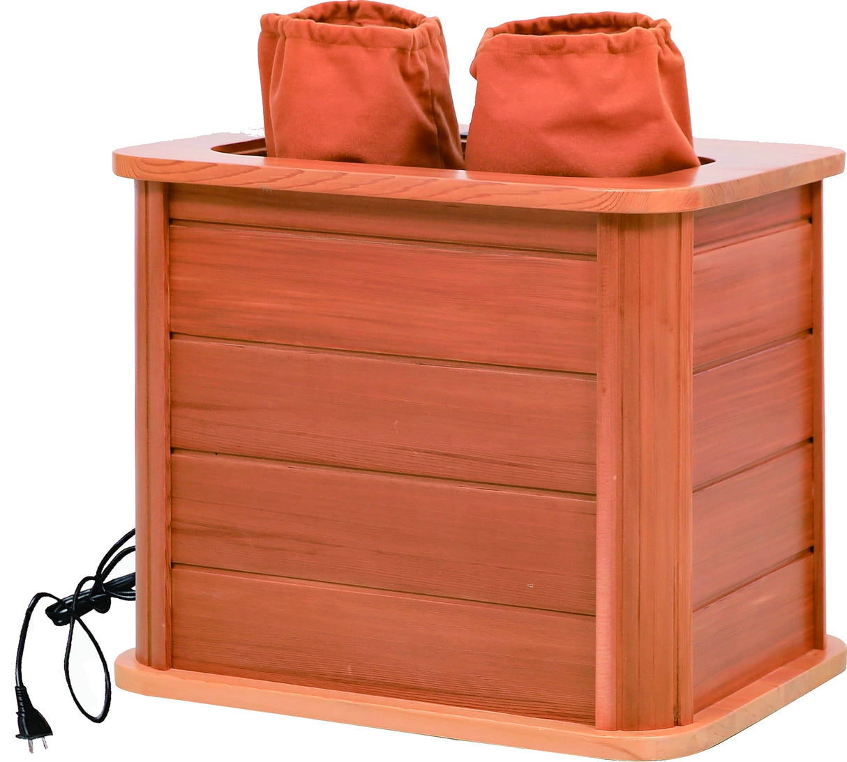 LTCCDSS Portable red Cedar Foot Sauna Bucket, Far Infrared Heating Foot Sauna Barrel,Pedicure Box,Max Preset Temp 64-149°F Removable Temperature-Locking Leg Sleeves, (17.7 in*15.9 in*13.8 in) LTCCDSS