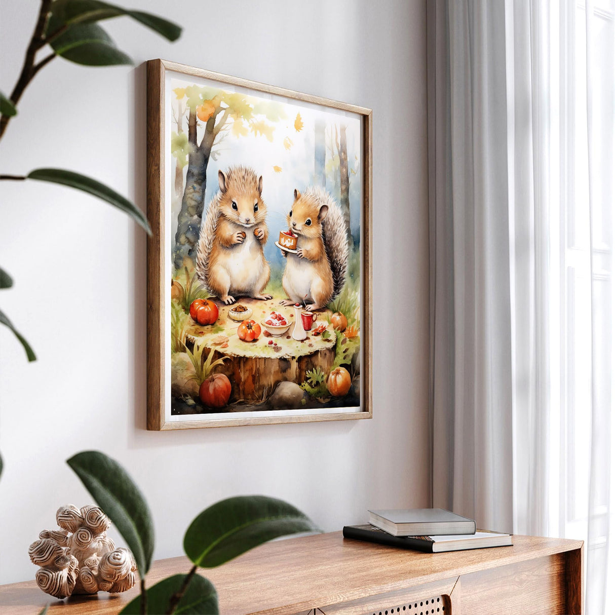SKRYUIE Paint by Numbers Kit for Adults Beginner Squirrel, Acrylic Forest Oil Painting by Numbers Kits with PaintBrushes Paintwork Art Crafts Canvas for Home Decor 16x20 inch SKRYUIE