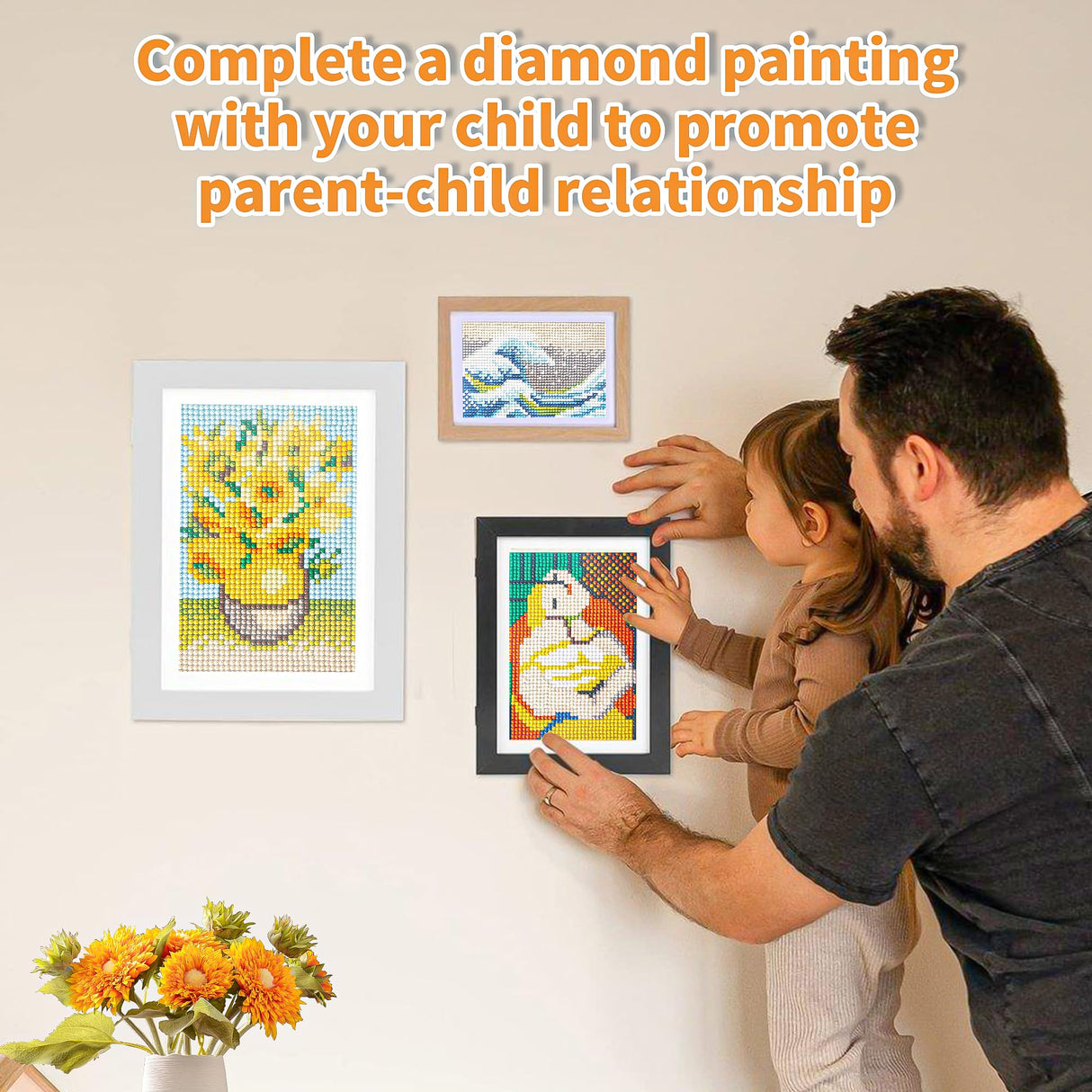 vidonio 10pcs Diamond Painting Kits,5D DIY Round Full Drill Diamond Painting Art Set of Famous Art Work Diamond Art Kits for Adults Beginners,Classical Art Diamond Kits for Home Wall Decor Gift vidonio