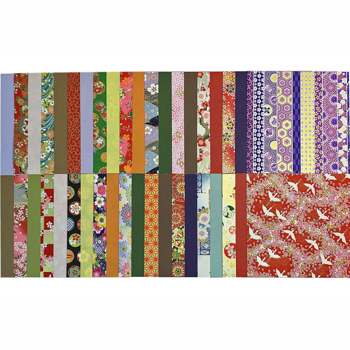 Yuzen Washi Paper 15x15cm Japanese Chiyogami Origami 80 Sheets Assortment (5.9''X5.9'') heiyemon