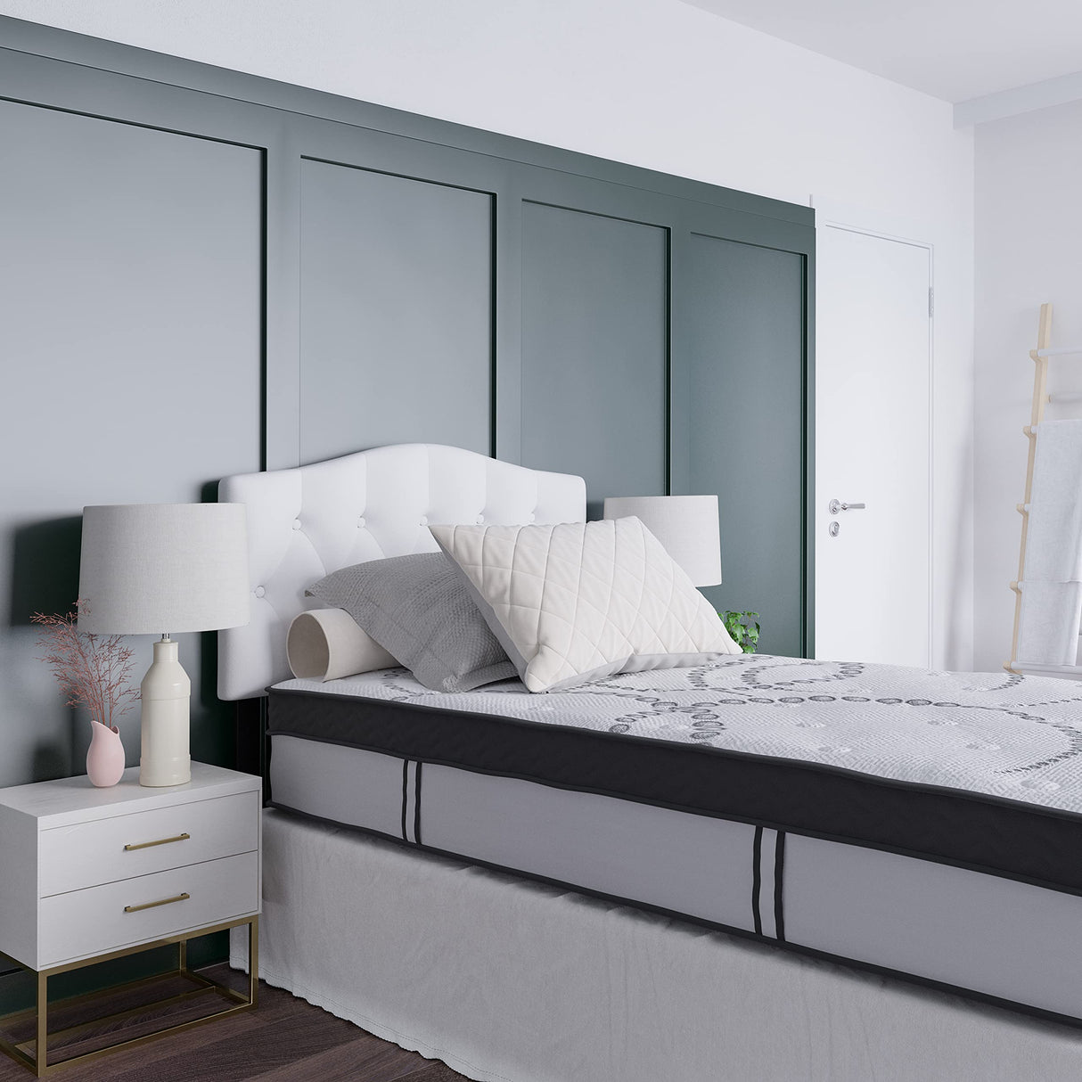 EMMA + OLIVER Astor 12 Inch CertiPUR-US Certified Hybrid Pocket Spring Mattress, Twin Mattress in a Box EMMA + OLIVER