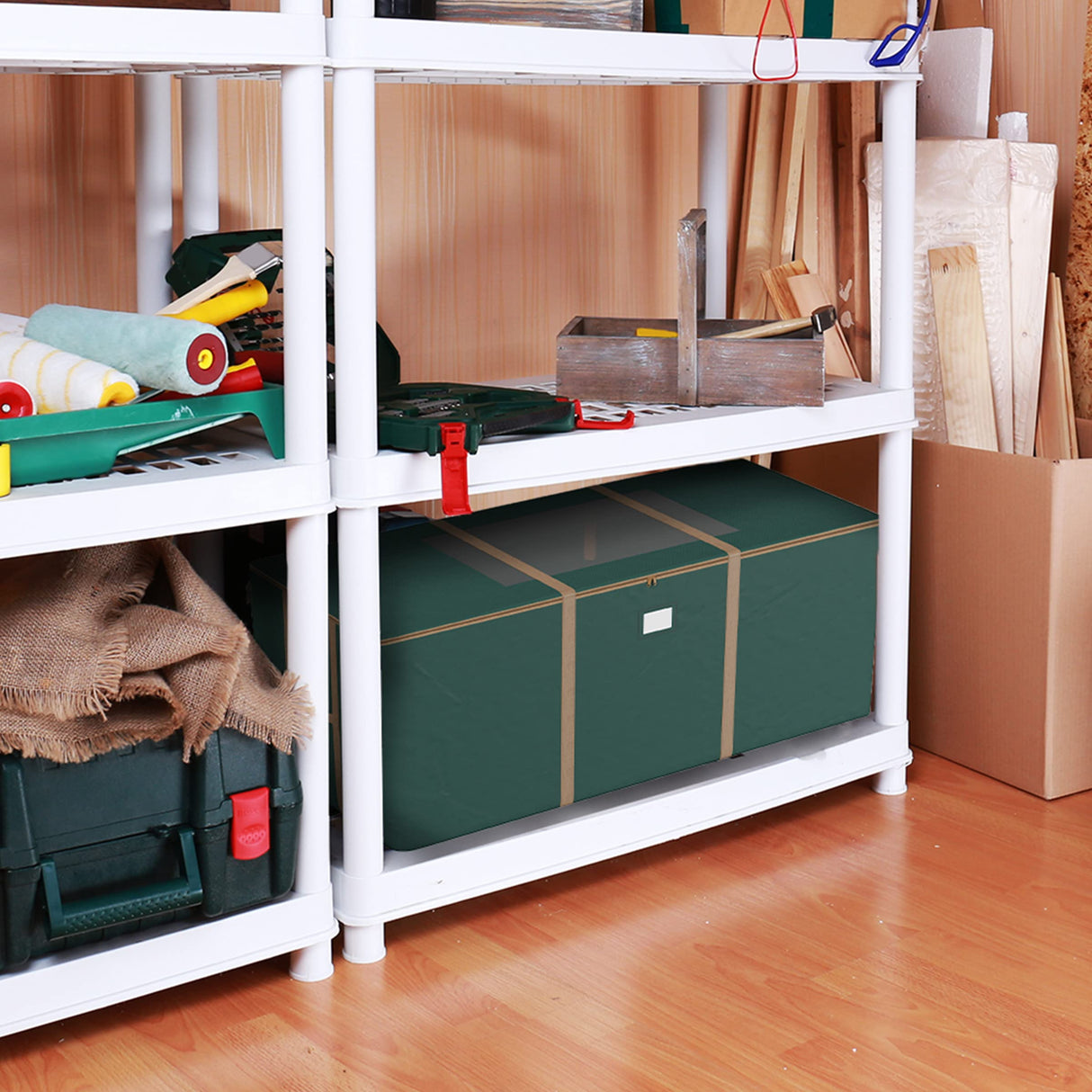 Rolling Christmas Tree Storage Bag - Heavy-Duty Storage Bags for 12FT Artificial Trees, Seasonal Décor, Packing, Moving, and More by Elf Stor (Green) Elf Stor