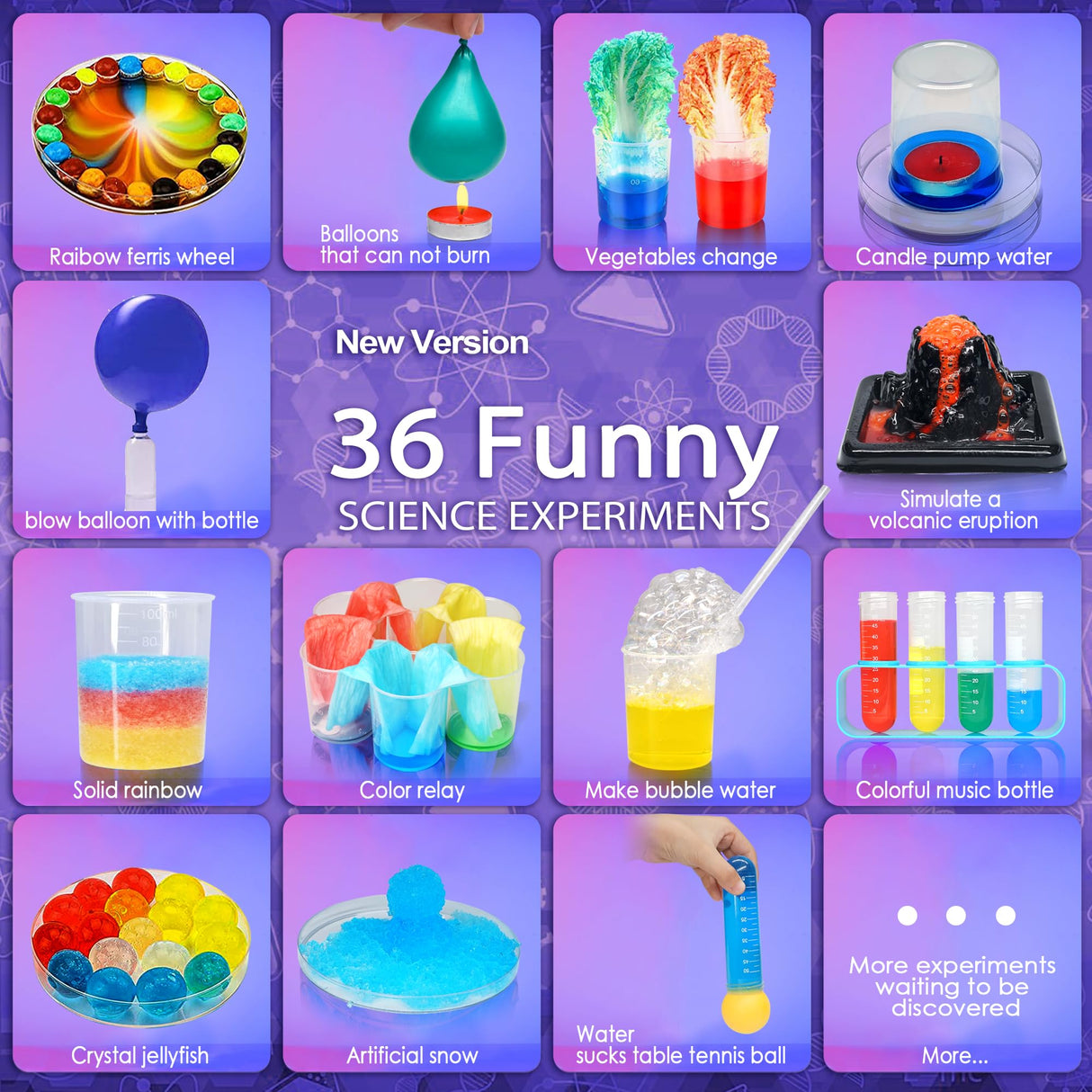 Kids Science Kit STEM Toys - Science Kits for Kids Age 6-8-12, 36 Science Lab Experiments Educational Games, 60+ PCS Science Toys, Christmas, Birthday Gift for 6-12 Year Old Boys Girls Amerrly