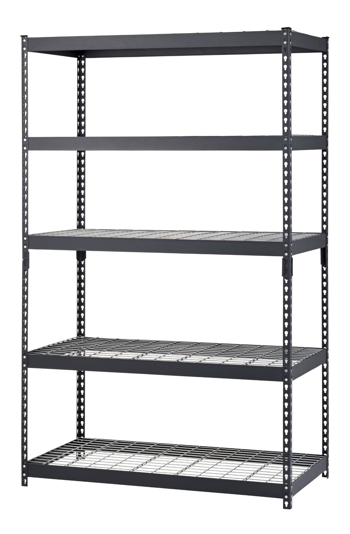 Edsal TRK-482478W5 Black Steel Shelving, 78" Height x 48" Width x 24" Depth EDSAL