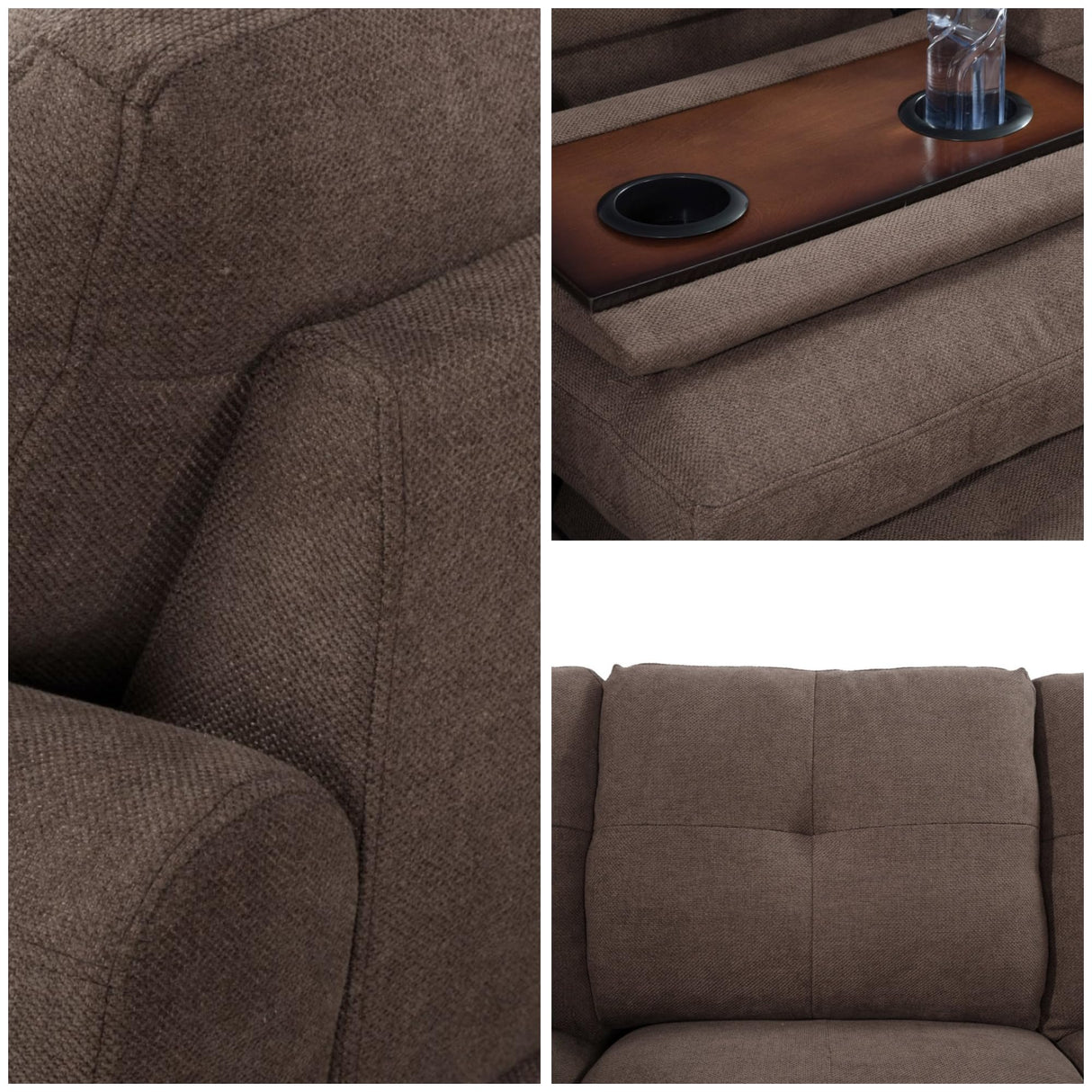 Trygoal L Shaped Couches for Living Room, Sectional Couch Living Room Furniture with Storage Ottoman, Modular Sectional Sofa with Movable Chaise for Apartment Office, Brown Trygoal