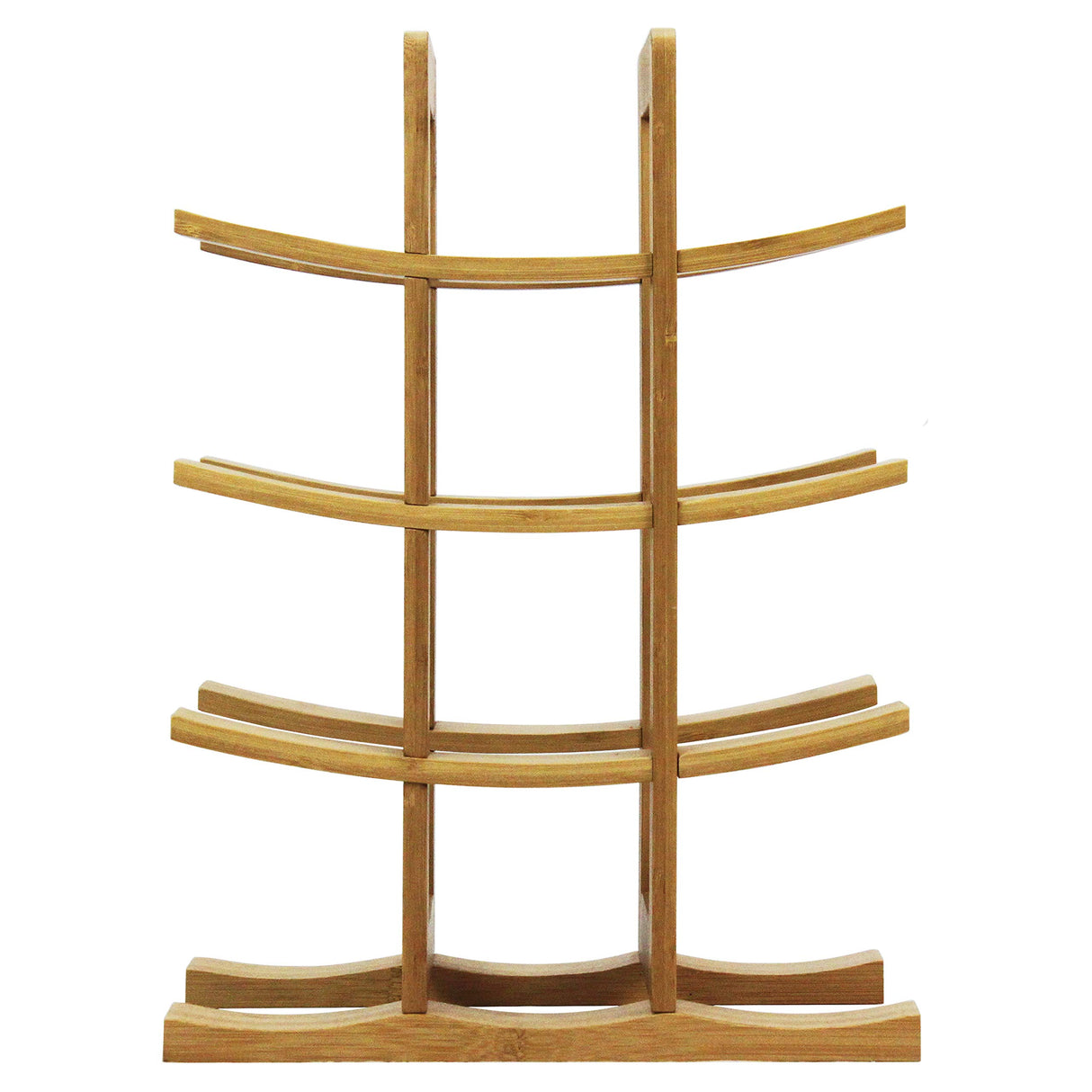 Oceanstar WR1149 12-Bottle Natural Bamboo Wine Rack , Red, 15.75 x 5.75 x 1.75 inches Oceanstar