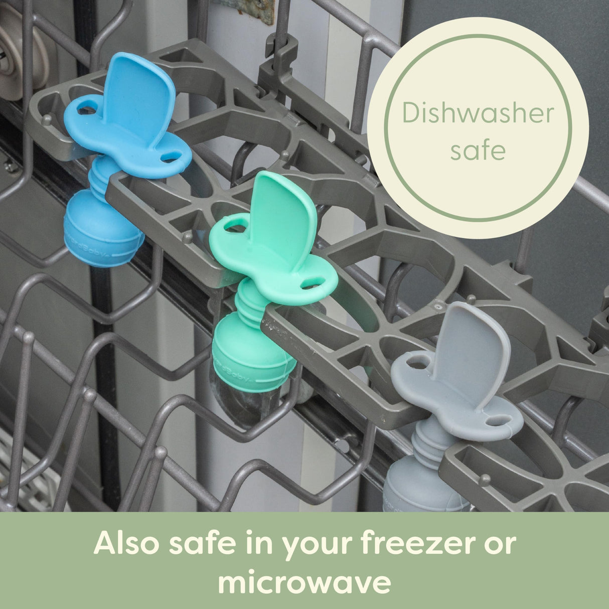 UpwardBaby Self Feeding Spoons with Anti-Choke Barrier – Silicone Utensils for 4 Months+ – Baby Led Weaning Silicone Spoon - Feeding Supplies UpwardBaby