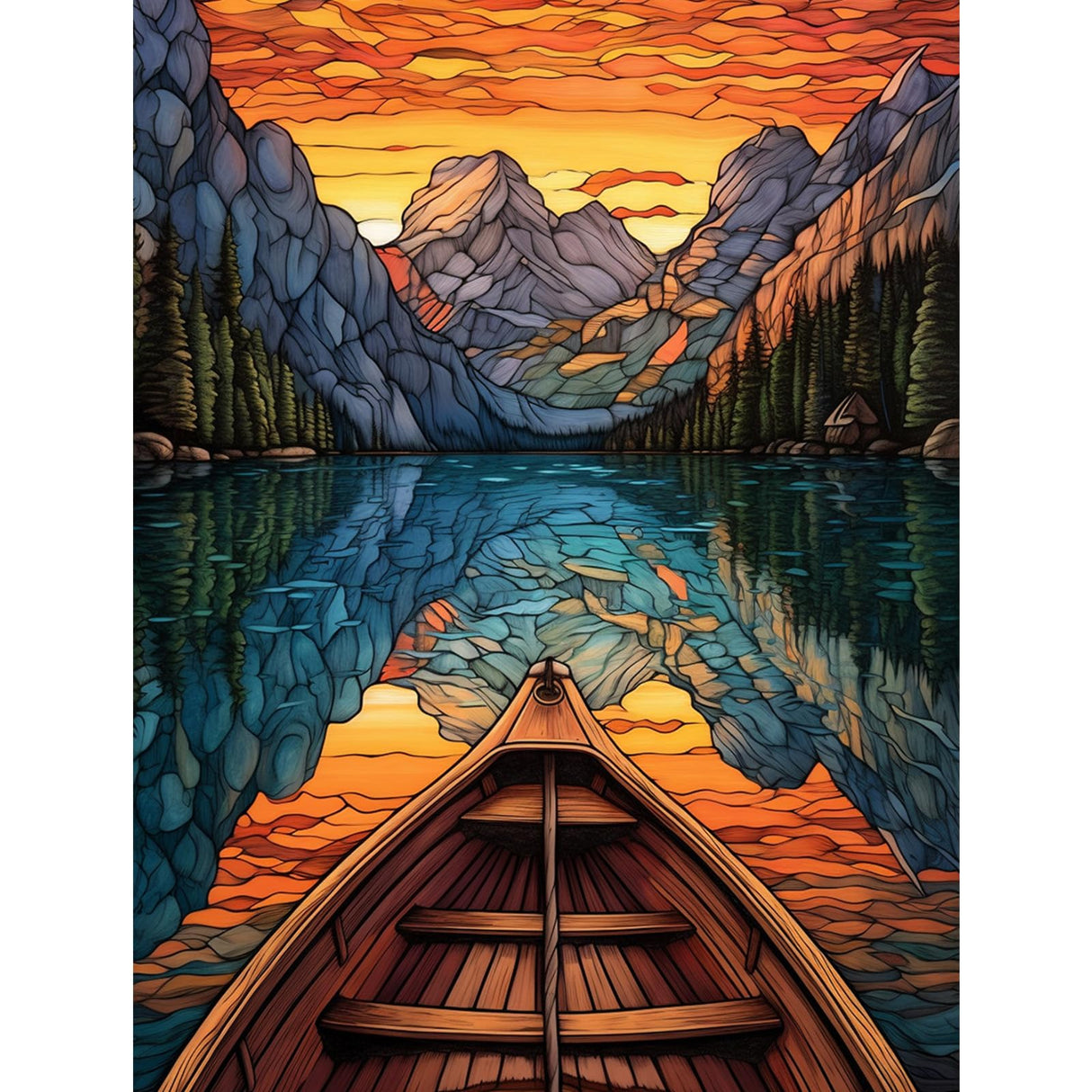 Moraine Lake Diamond Painting Banff National Park Artwork The Rockey Mountains Wall Art 5D DIY Full Drill Crystal Sainboat Landscape Diamond Picturefor Adult Home Decor Ship Gift(16''Wx 12''H) TUMOVO