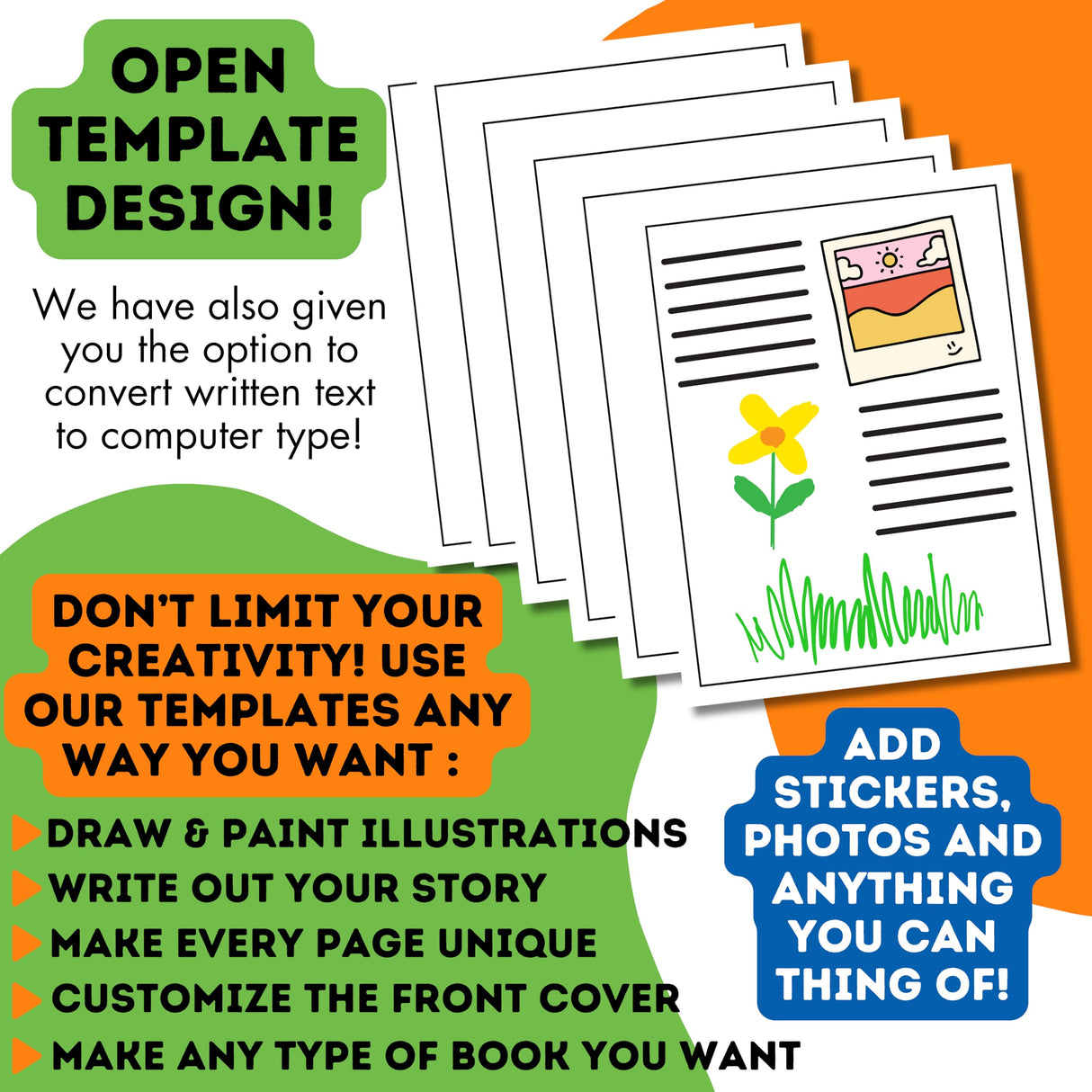 Story Crafters - Book Making Kit for Kids - with Custom Printed Hardcover Storybook - Write Draw a Storybook - Gift for Creative Kids - Novel Writing Starter - Book Maker Drawing Kit - Boys Girls Art Makealaxy