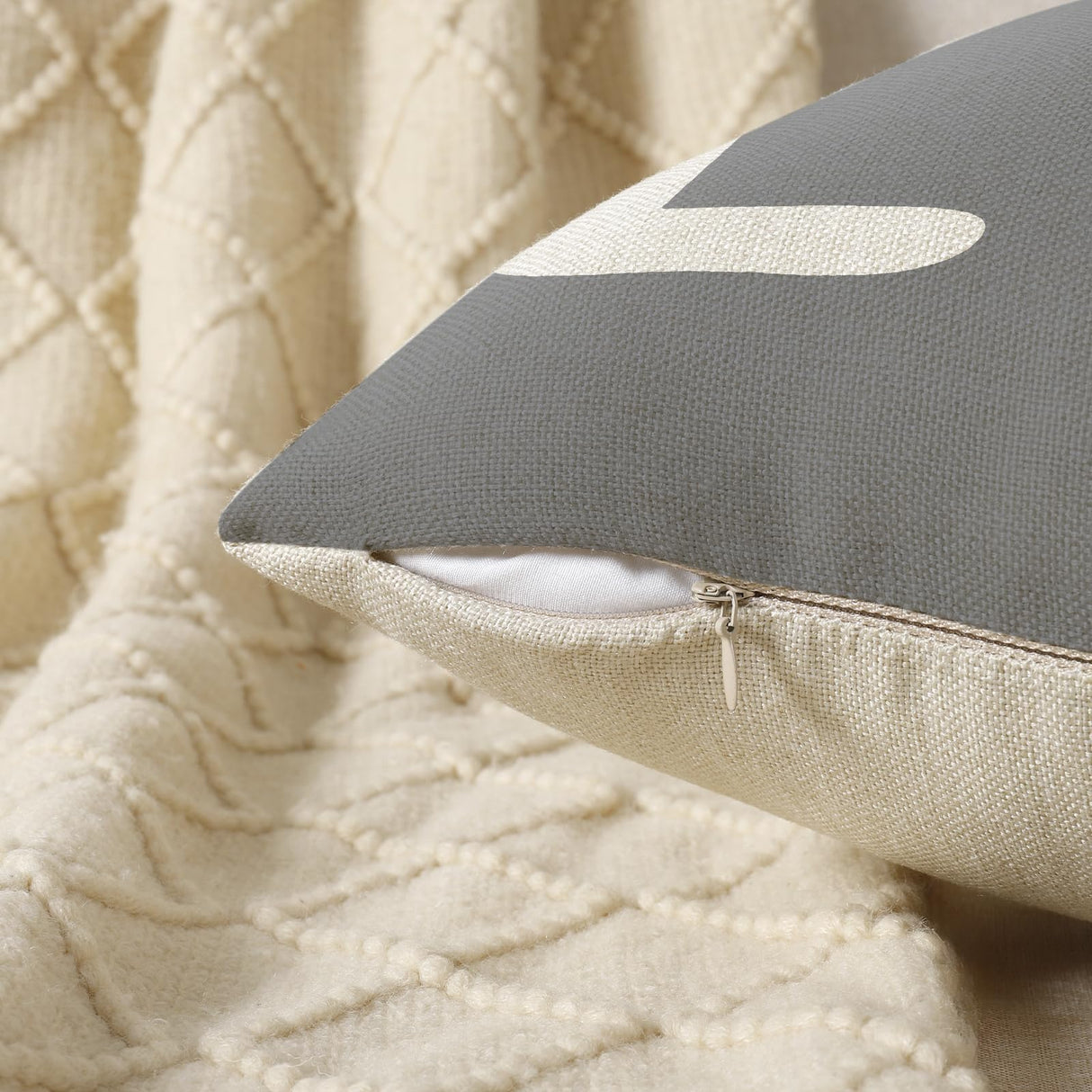 YCOLL Farmhouse Throw Pillow Covers 18x18 Set of 4 Rustic Linen Square Decorative Cushion Covers for Couch Sofa Bedroom Home Decor YCOLL