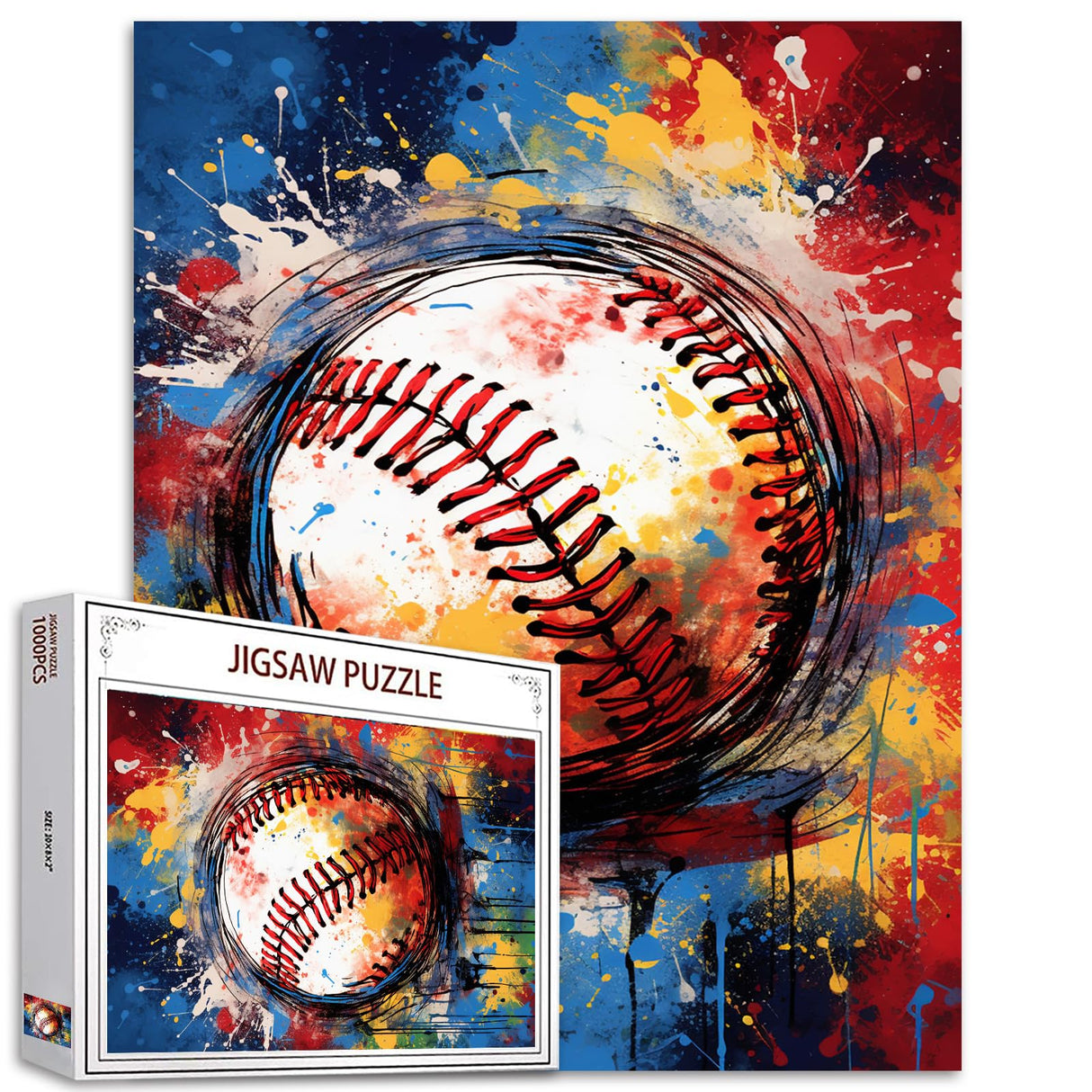 Extreme Sports Jigsaw Puzzles 1000 Pieces for Adults, Families (Graffitic America Football) Pieces Fit Together Perfectly 19.7''x27.6''inch Ball Gameing Frameable Magic Puzzle Art(Colorful) TUMOVO