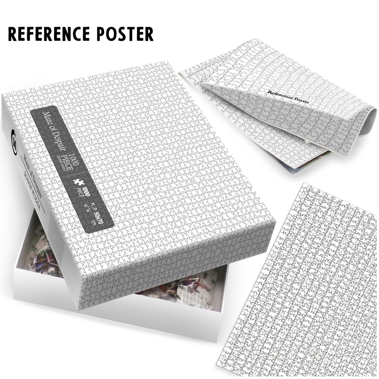 Difficult Puzzles for Adults 1000 Pieces, Impossible Crazy Jigsaw Puzzles, White Blank Challenging Puzzles for Adults Hard IdeaBazar