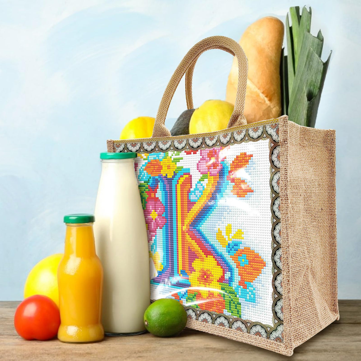 ARTopet DIY Diamond Art Painting Bags Letters Creative Handbag Shopping Tote Bags Canvas Pattern Reusable Grocery Bag-K01 ARTopet