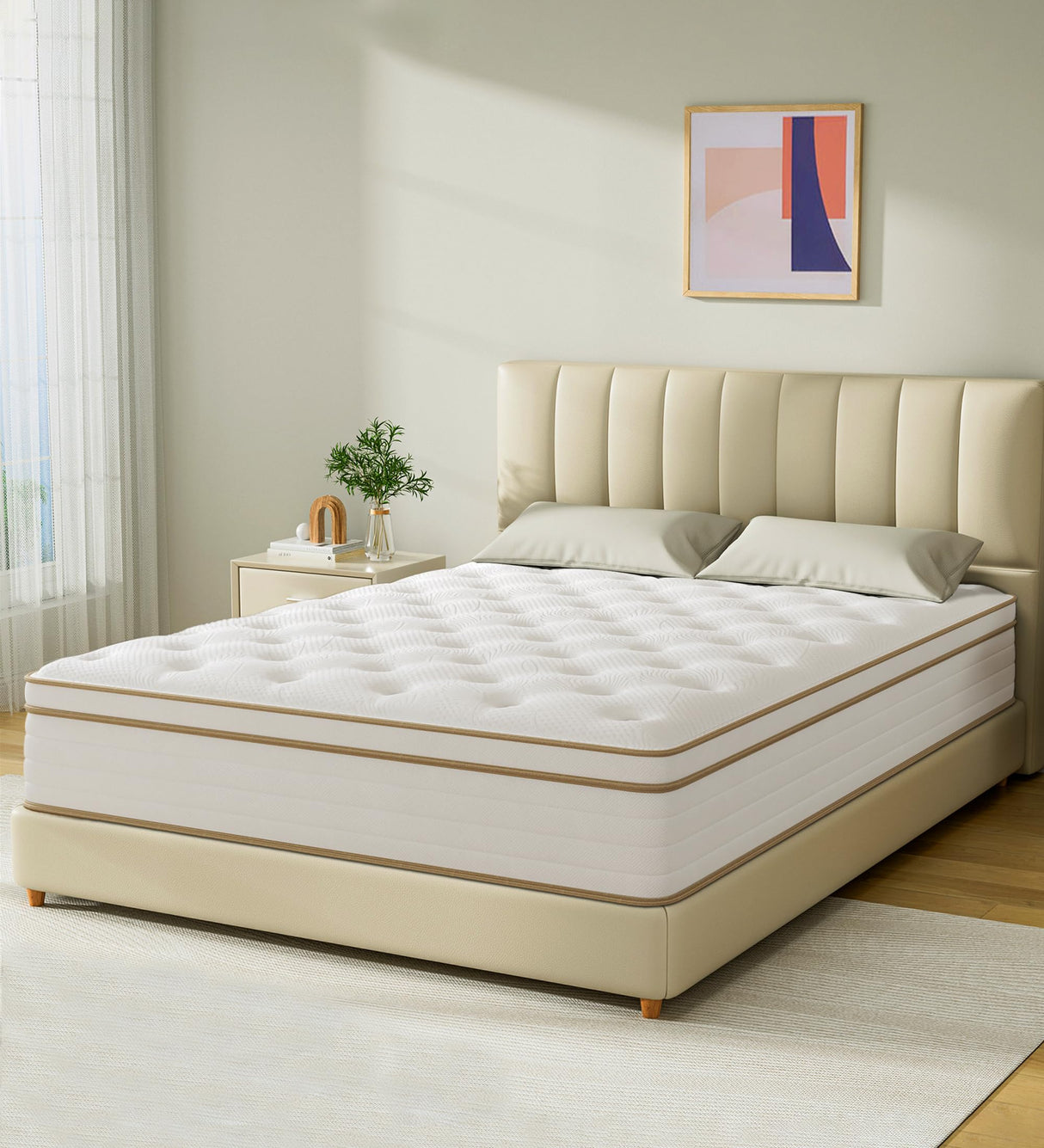 Huyamy Full Mattresses,Hybrid 12 Inch Full Mattress in a Box,Memory Foam & Individually Pocket Spring for Pain Relief,Pressure Relief,Certified. Huyamy