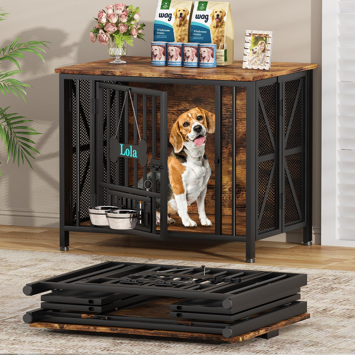 View of Easycom Dog Crate Furniture, 31.5