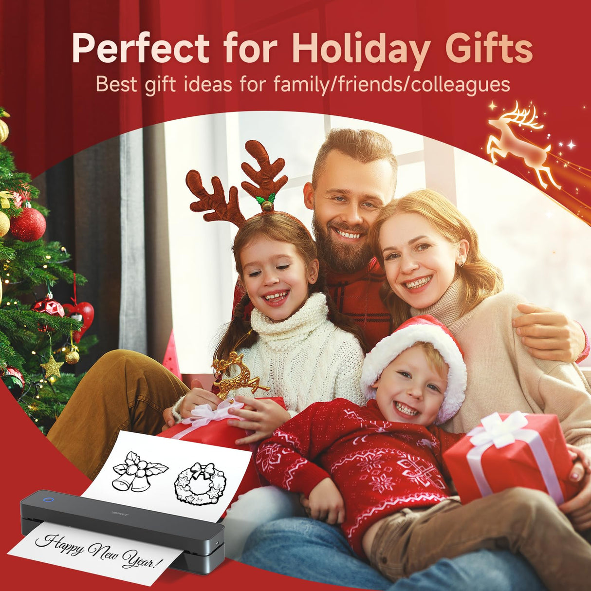 iDPRT Portable-Printer Wireless for Travel, 300DPI Inkless-Thermal-Small-Printer for Home Use, Office, Vehicles, Mobile Bluetooth Printer Supports 8.5" x 11" US Letter&A4&A5 Size, for Smartphone & PC iDPRT