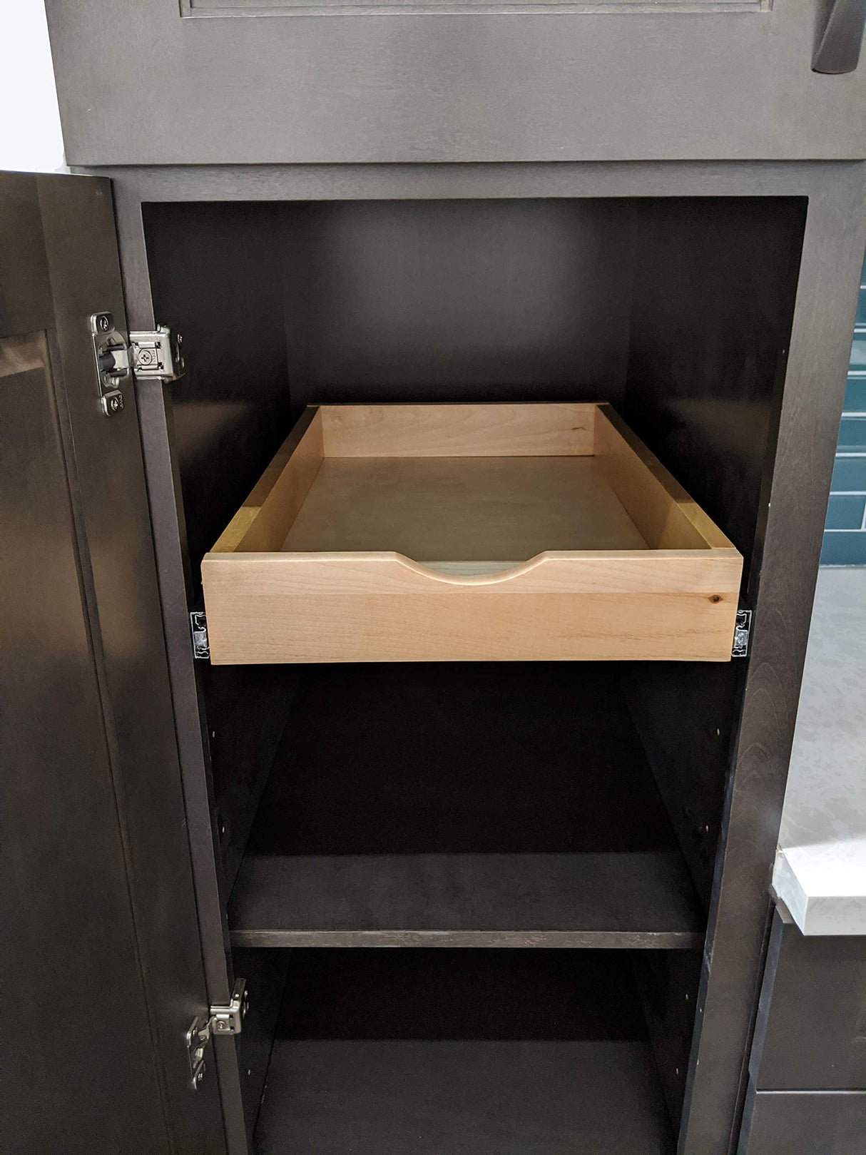 23'' Width Drawer Box Wooden Roll Out Tray Wood Pull Out Tray, Kitchen Cabinet Organizer, Kitchen Organization Storage Drawer, Pantry Organization and Storage Pull-out Shelf (Fit RTA Cabinet B27) ELYSIAN