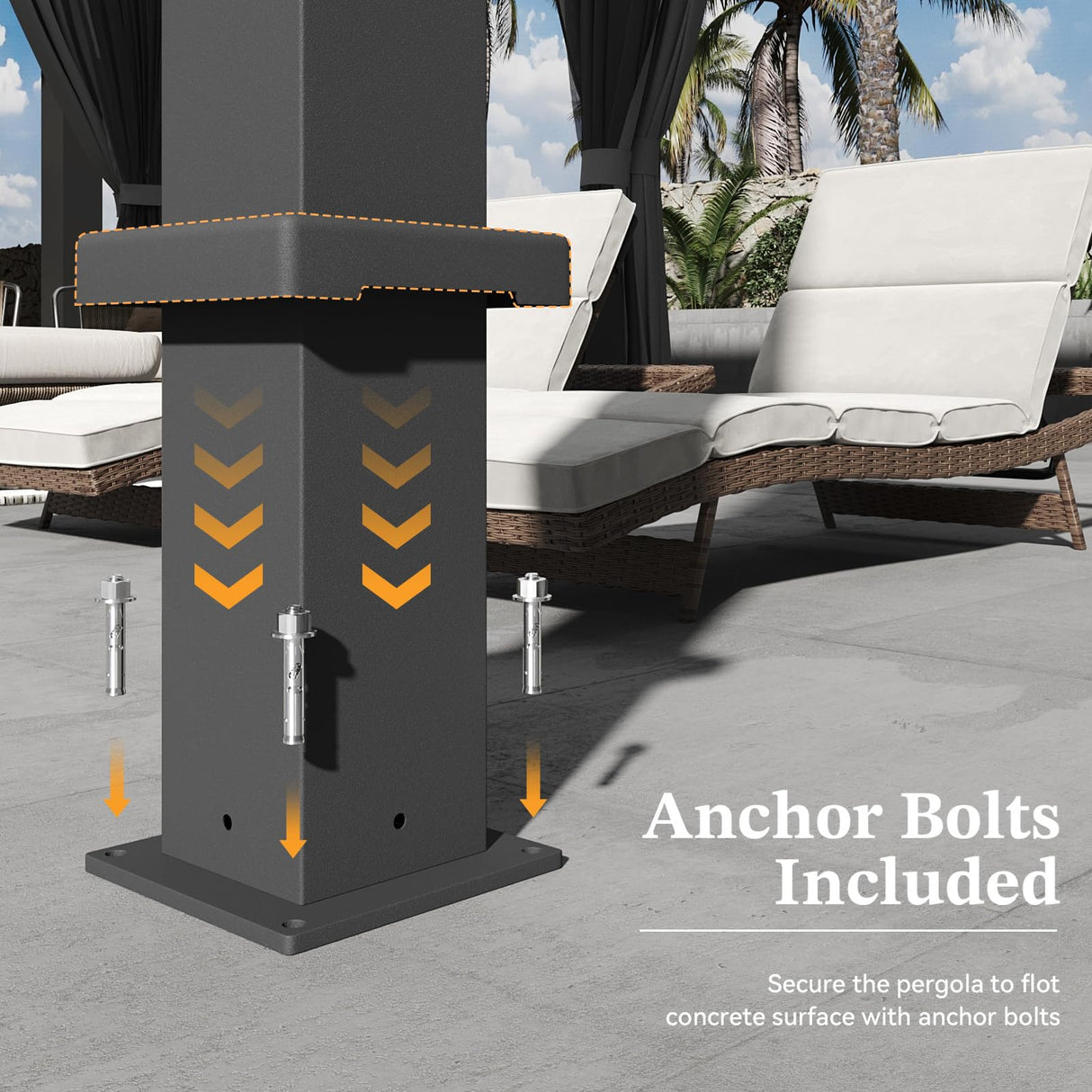 Jolydale Louvered Pergola 12ft x 20ft Outdoor Aluminum Pergola with Adjustable Top for Decks, Gardens and Backyards, Gray Jolydale