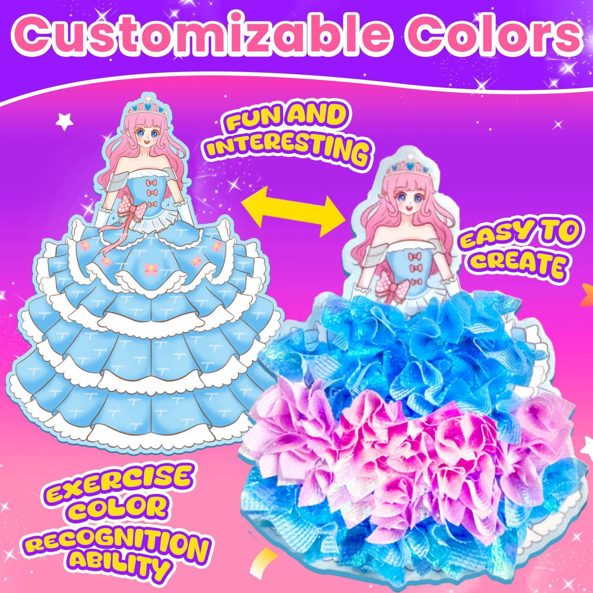 Poke Art for Kids Ages 4-8,Poke in Kits Princesses Crafts Gift Birthday for Girls 4 5 6 7 8 9 Years Old, Arts and Crafts for Kids 4-6,Pretty Pretty Princess Game Generic