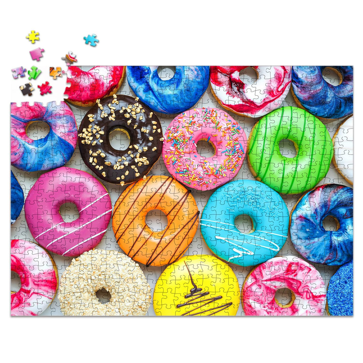 500 Pieces Jigsaw Puzzles Donuts for Adults and Teens and Kids Family Happy Gift Idea New fishwisdom