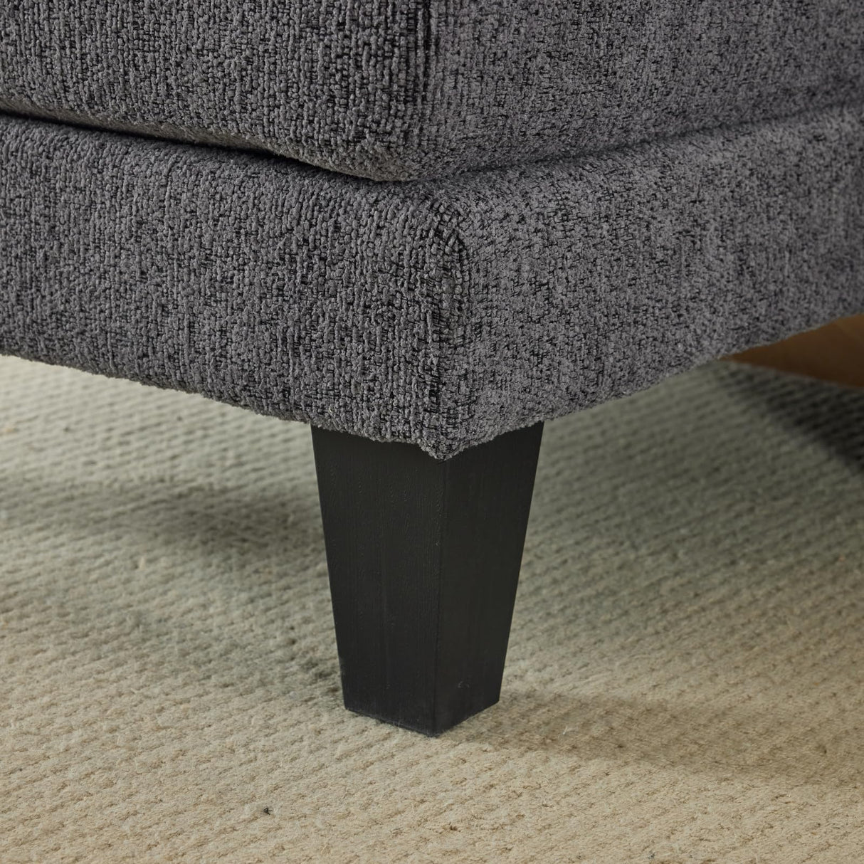 VINGLI 110' U-Shaped Sectional Couch with Two Chaise, Affordable Small Sofa with 4 Seats, Chenille Fabric Comfy Couches for Living Room, Dark Grey VINGLI