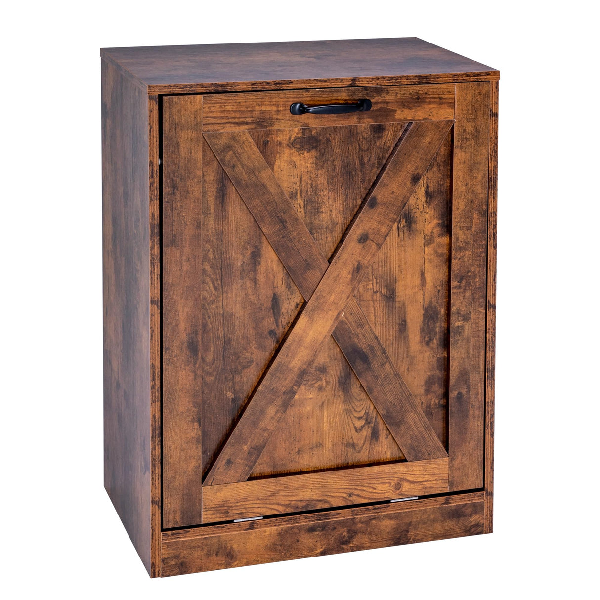 Zedesey 13 Gallon Wooden Tilt Out Trash Cabinet Hidden Trash Can Kitchen Recycling Cabinet Laundry Cabinet for Kitchen, Living Room (Brown) Zedesey