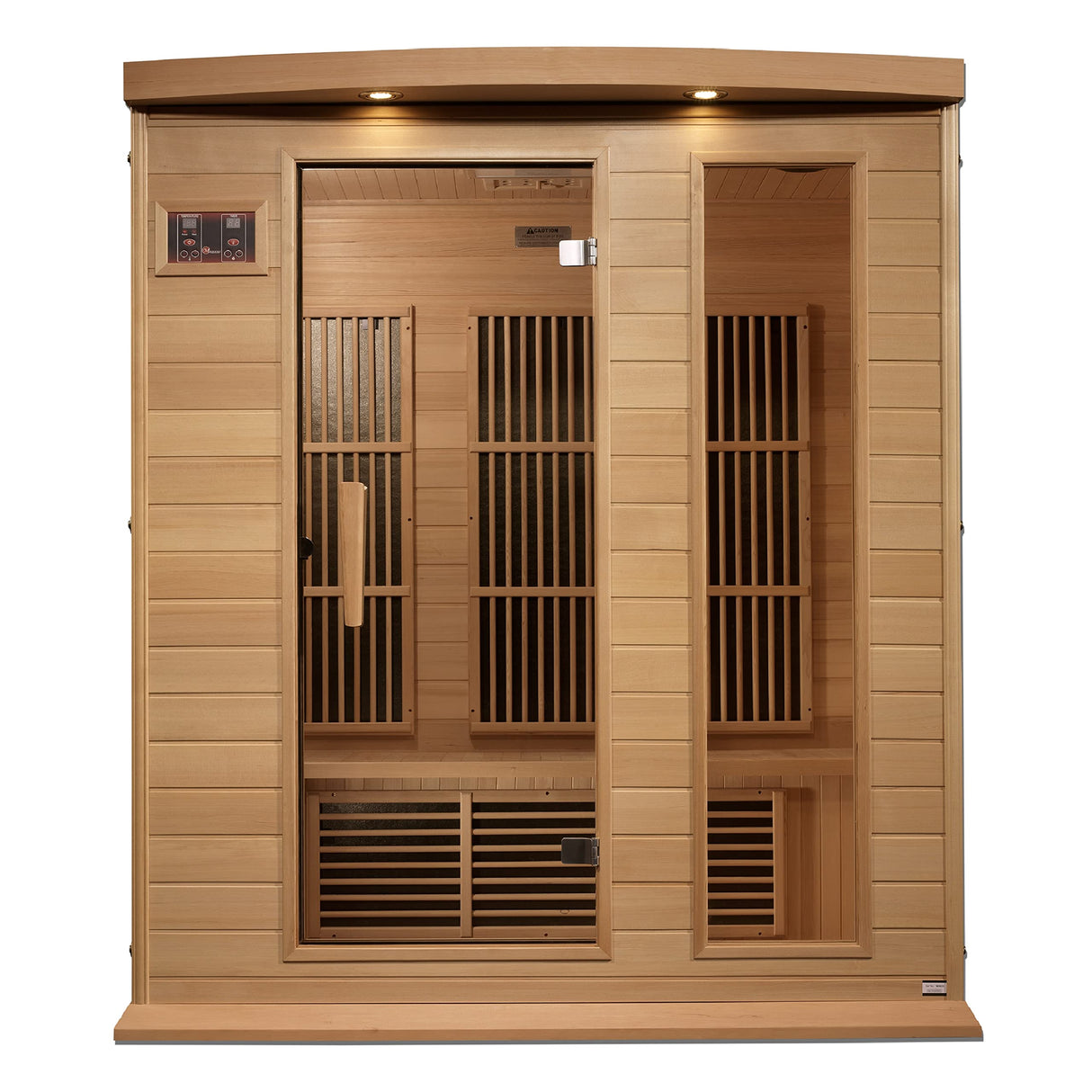 DYNAMIC SAUNAS Maxxus MX-K306-01 Elite 3-Person Near Zero EMF (Under 2 MG) FAR Infrared Sauna, (Canadian Hemlock) Curb Side Delivery DYNAMIC SAUNAS