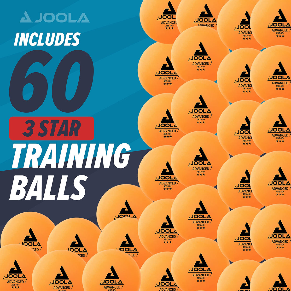 JOOLA Training 40+mm Balls, 60 Count (Pack of 1) JOOLA