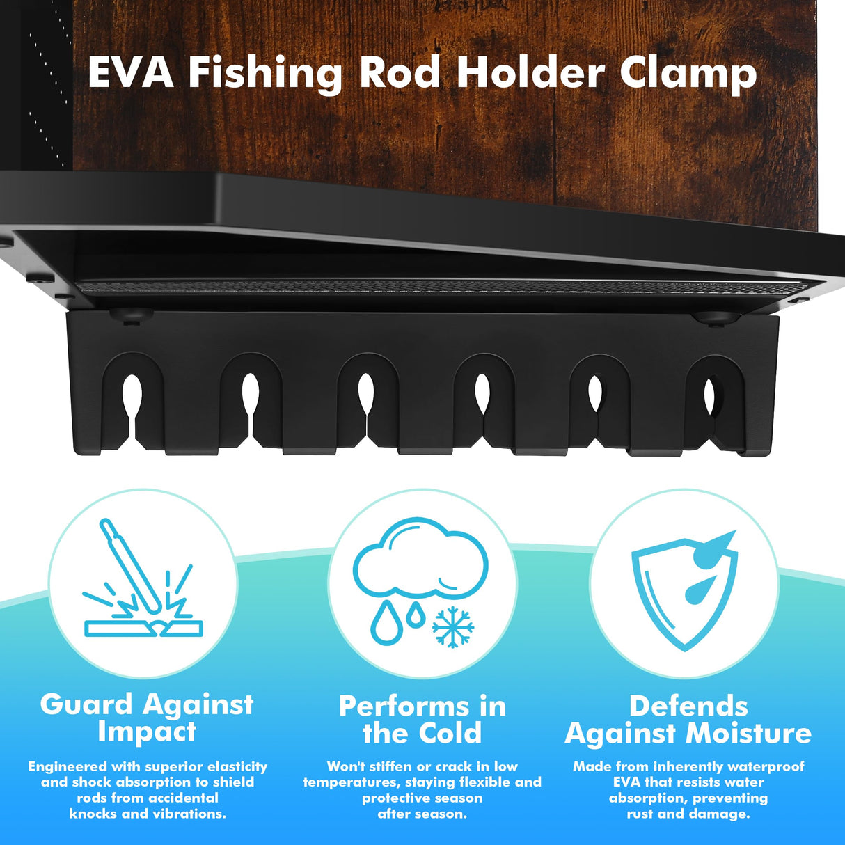 MUONM Fishing Rod Holders for Garage,Fishing Rod Rack with 3 Tier can Holds up to 12 Rods,Fishing Rod Organizer with Wheels for Outdoor and Indoor,Dark Black (Large) MUONM