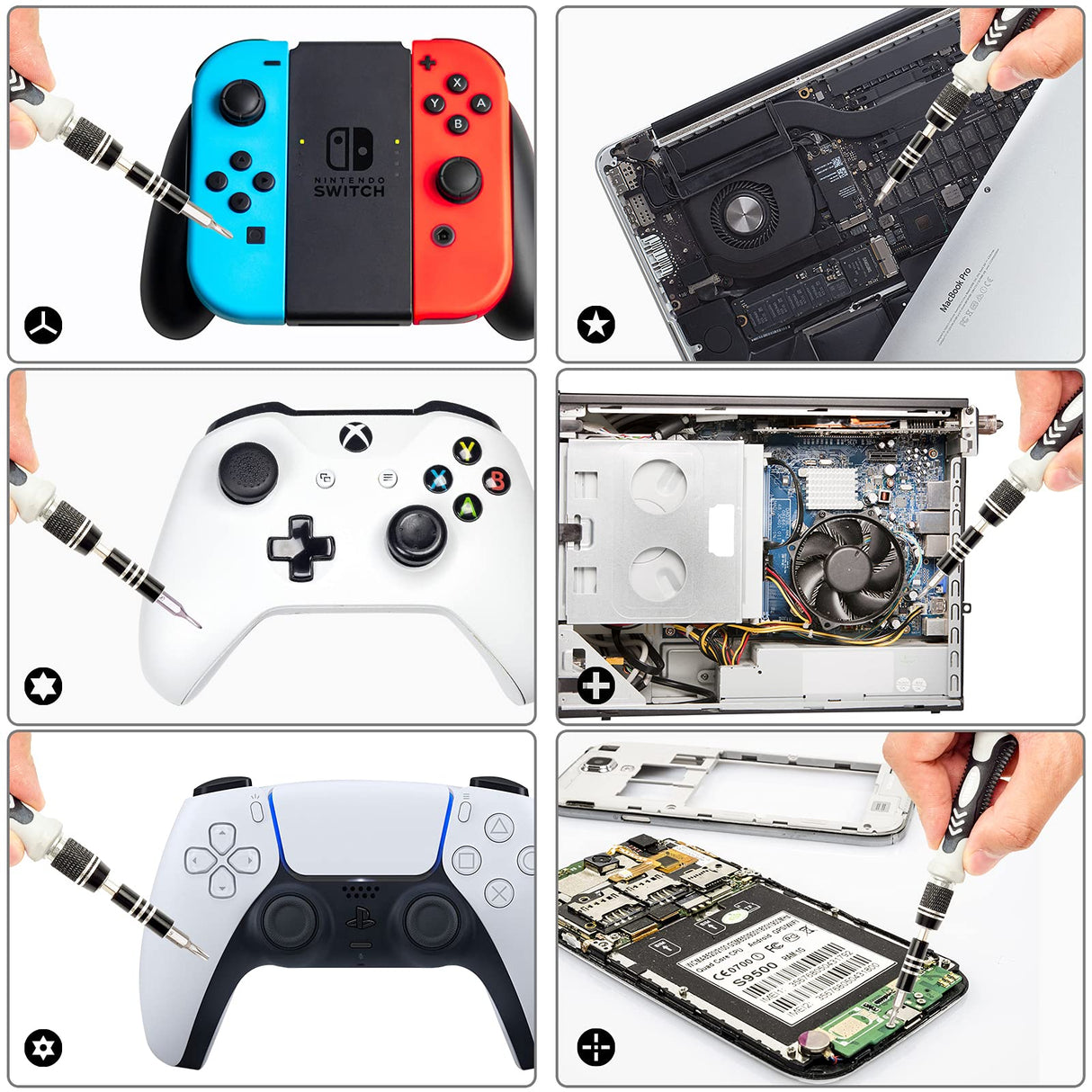 STREBITO Precision Screwdriver Set 124-Piece Electronics Tool Kit with 101 Bits Magnetic Screwdriver Set for Computer, Laptop, Cell Phone, PC, MacBook, iPhone, Nintendo Switch, PS4, PS5, Xbox Repair STREBITO