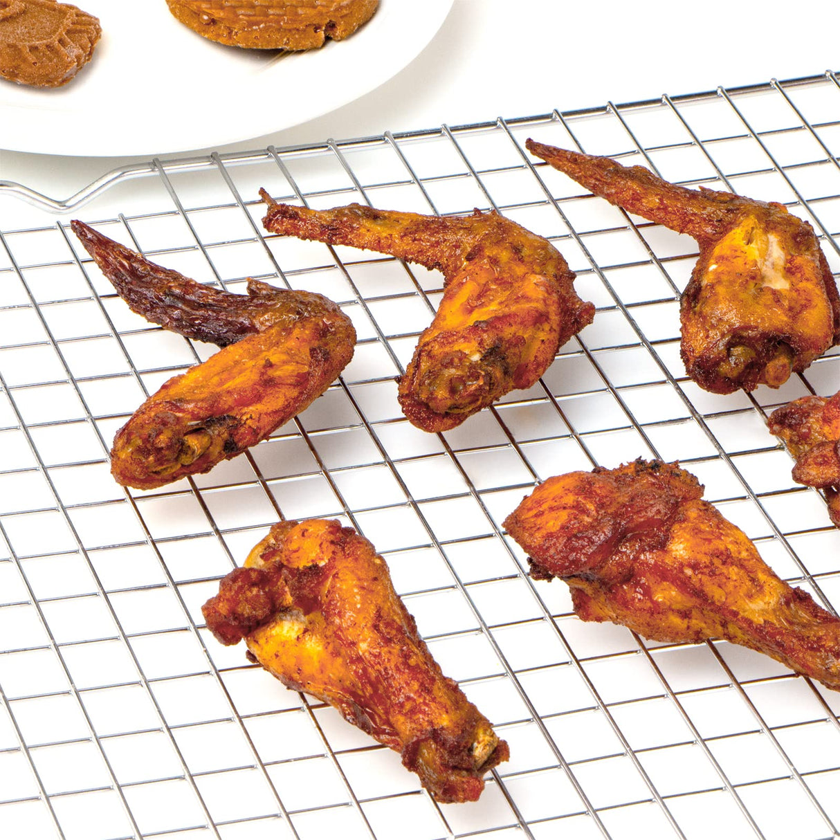 Cooling Rack for Baking 2-Pack, 16x10 Inches Baking Rack, Thick Wire Cookie Rack for Cooking, Roasting, Grilling, Drying, Oven Safe, Fits Half Sheet Pan, Silver BRIOUT